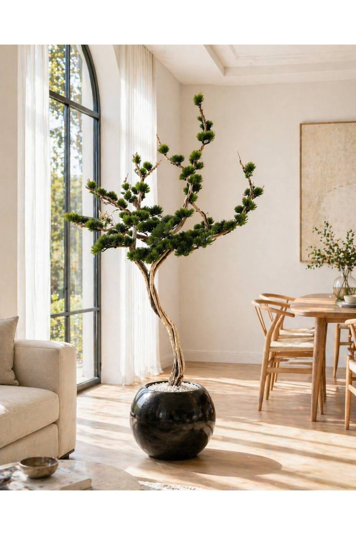 Zen Serisi Yapay Bonsai Ağacı - Estetik Ofis ve Ev Dekorasyon Bonsaisi 200 Cm