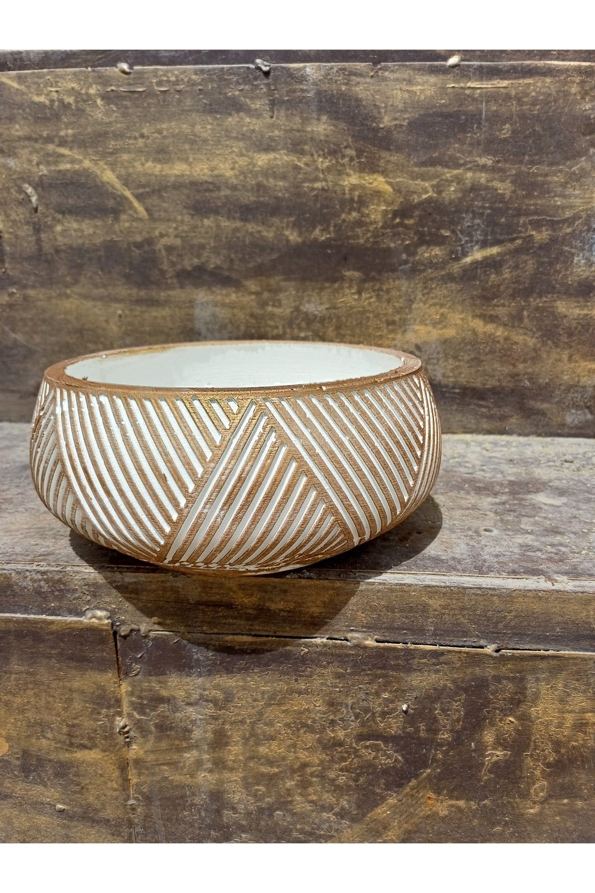 Zoro dizayn taş saksı 20cm çap 10cm yükseklik