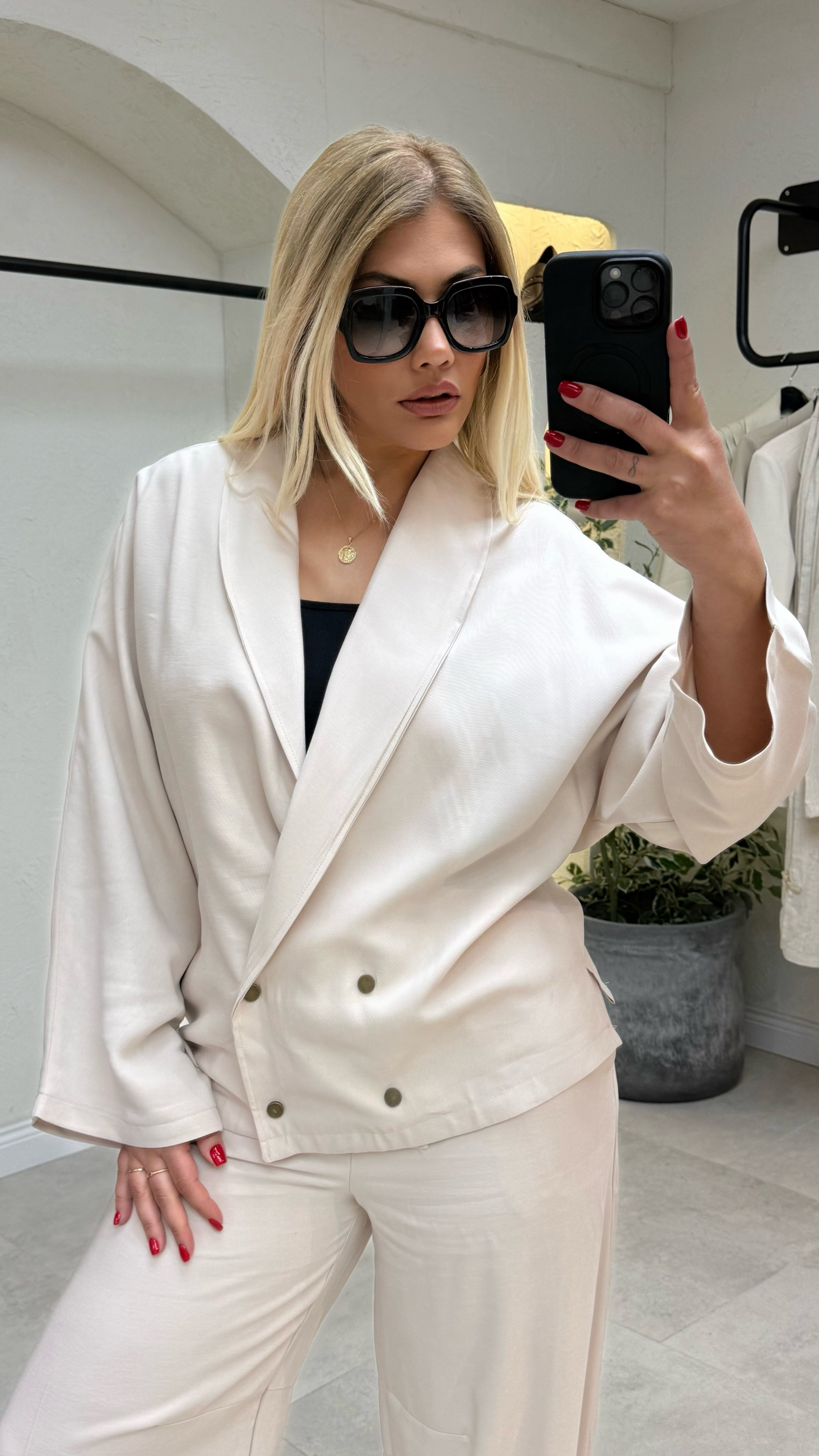Bej Armani Pantolon Ceket Takım