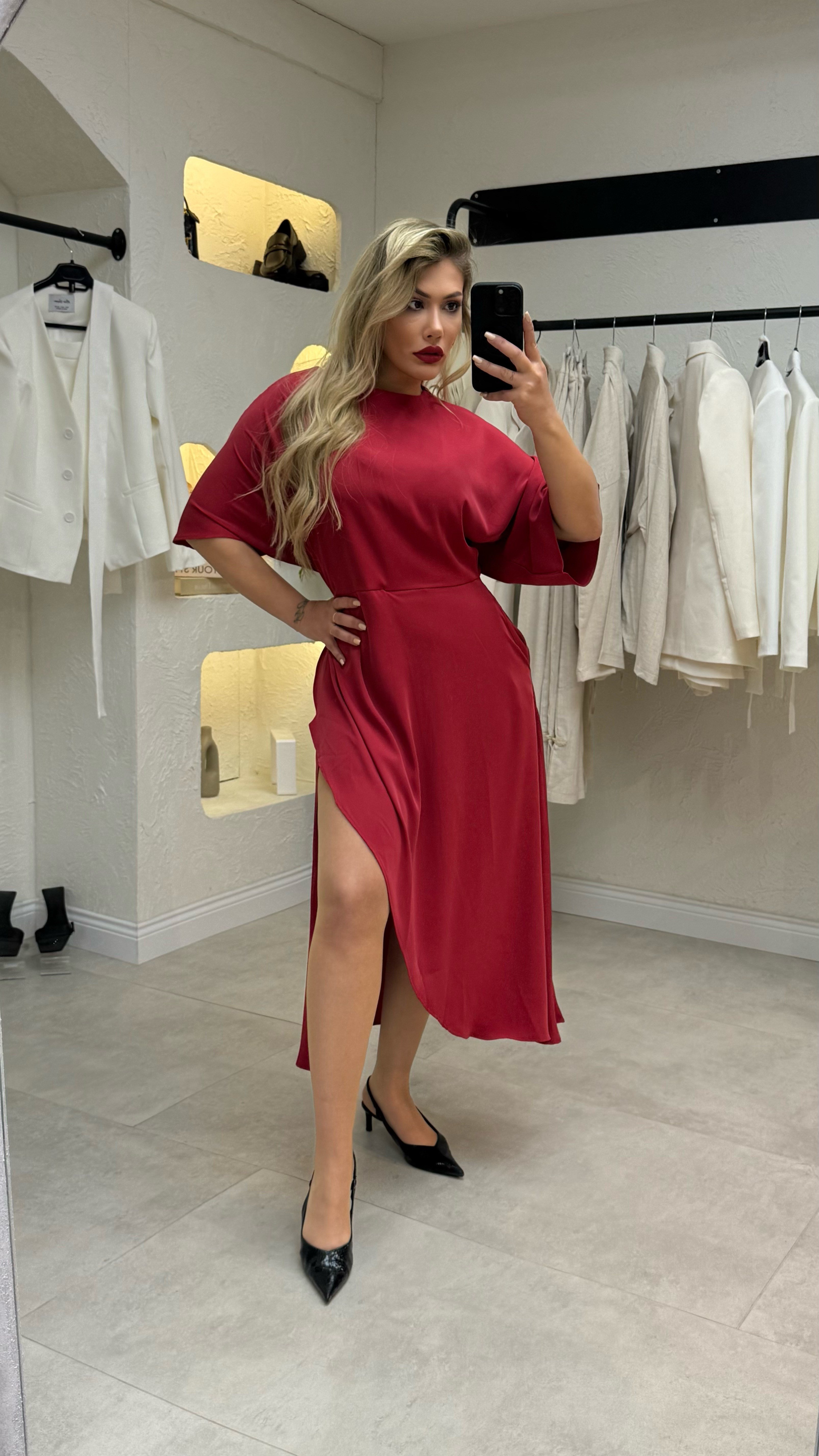 Kırmızı Massimo Elbise