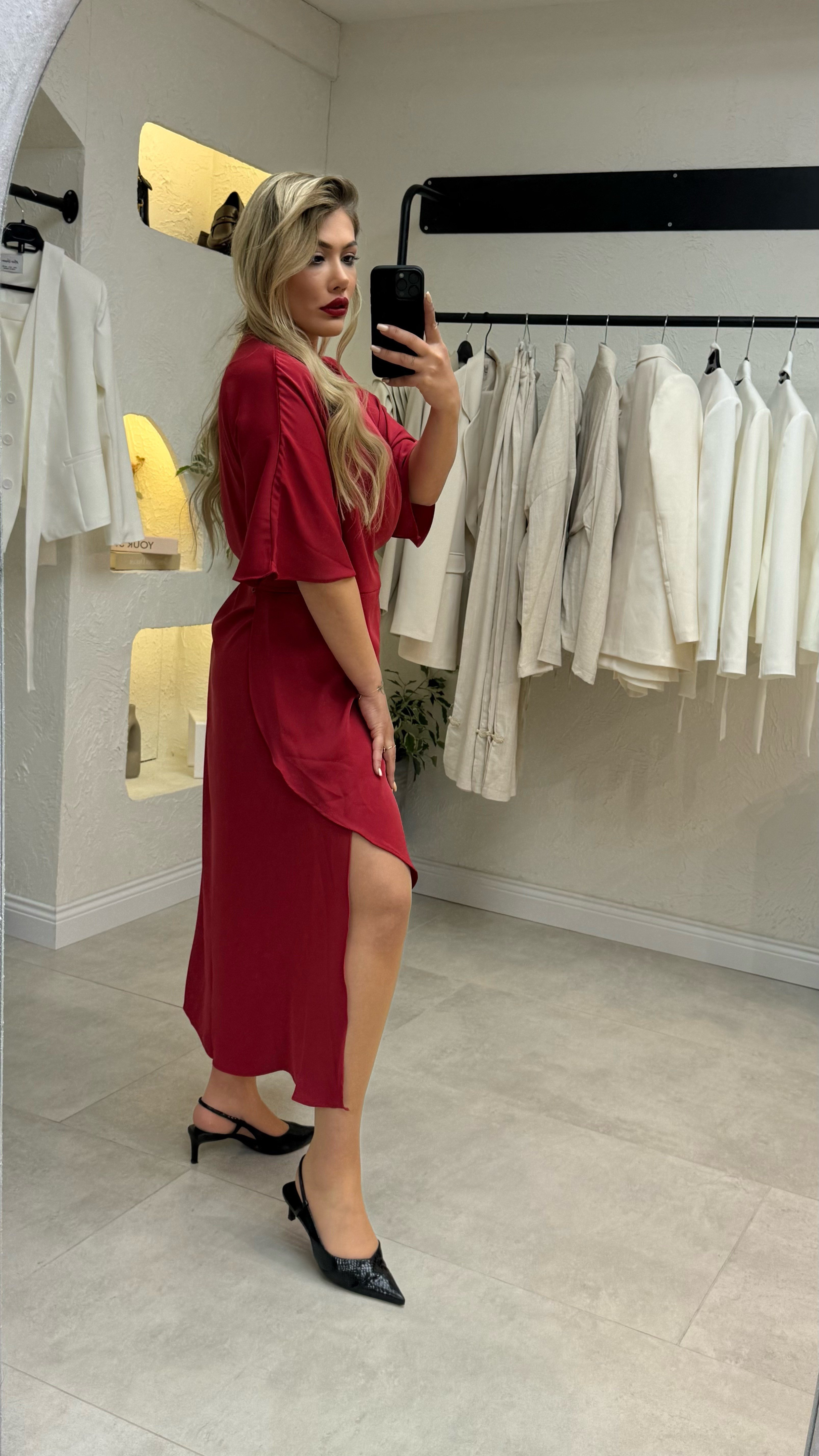 Kırmızı Massimo Elbise