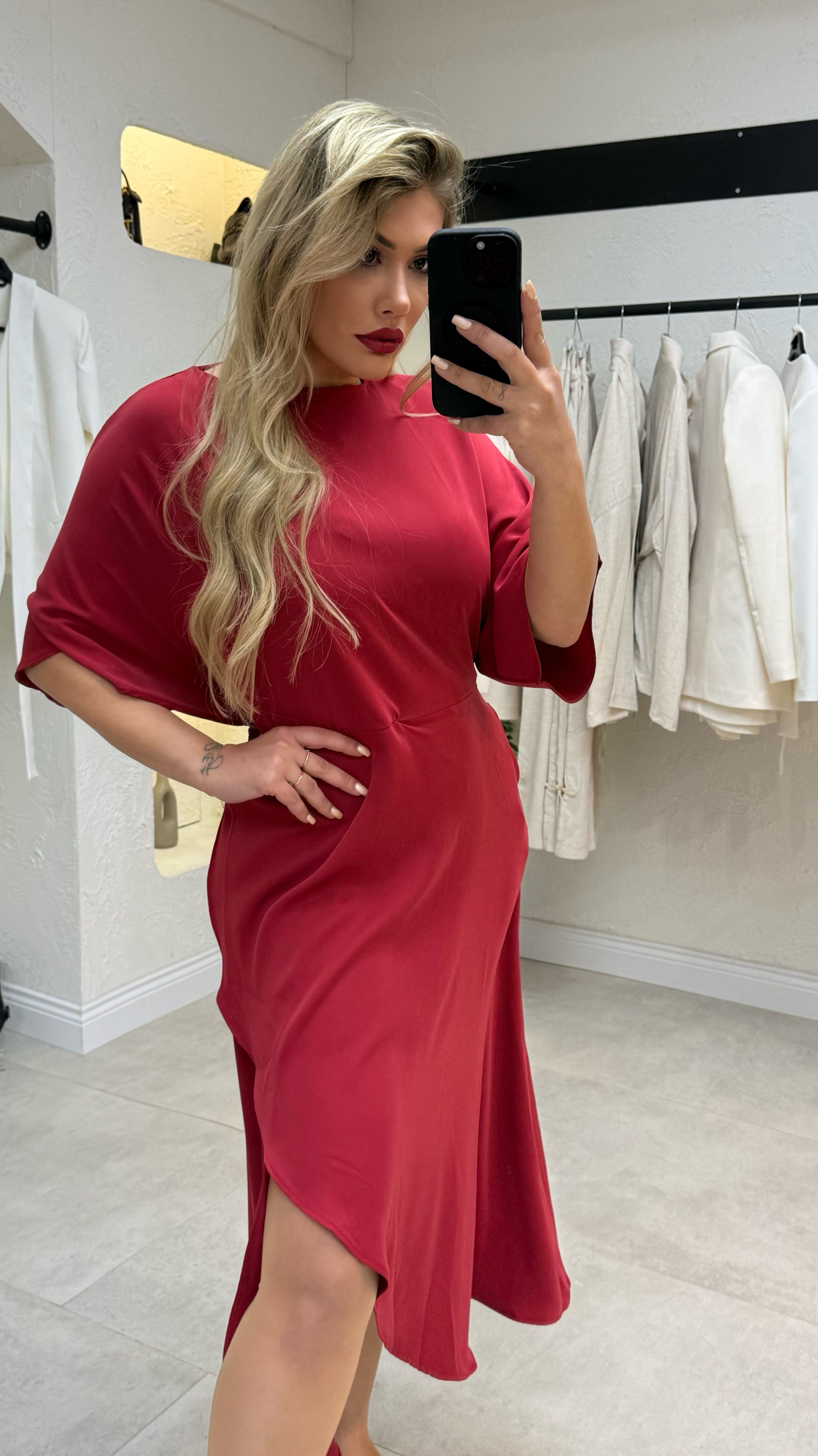 Kırmızı Massimo Elbise