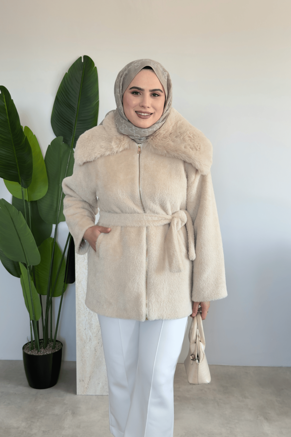 Angora Premium Kaban | Bej