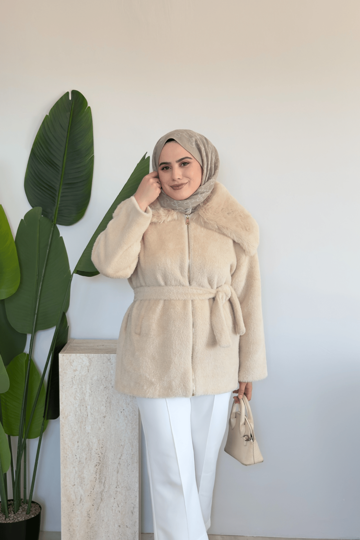 Angora Premium Kaban | Bej