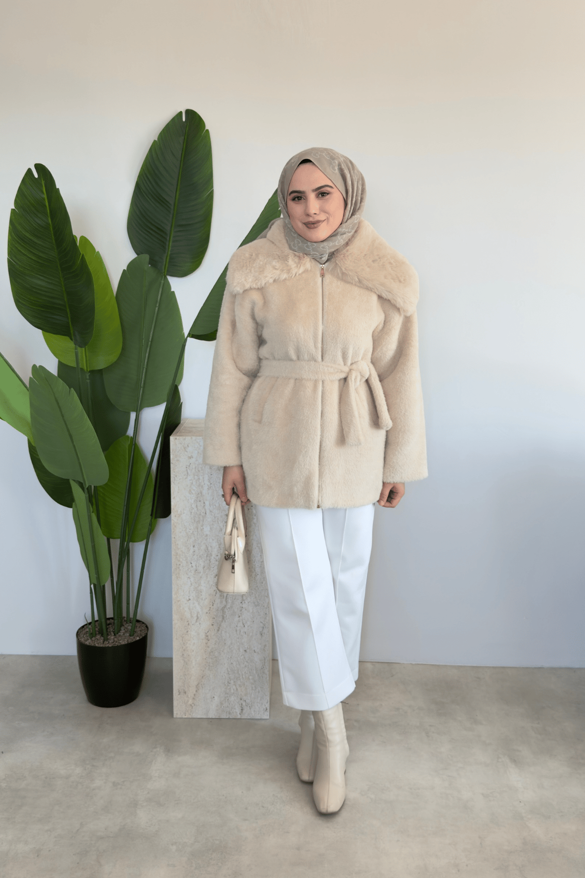 Angora Premium Kaban | Bej