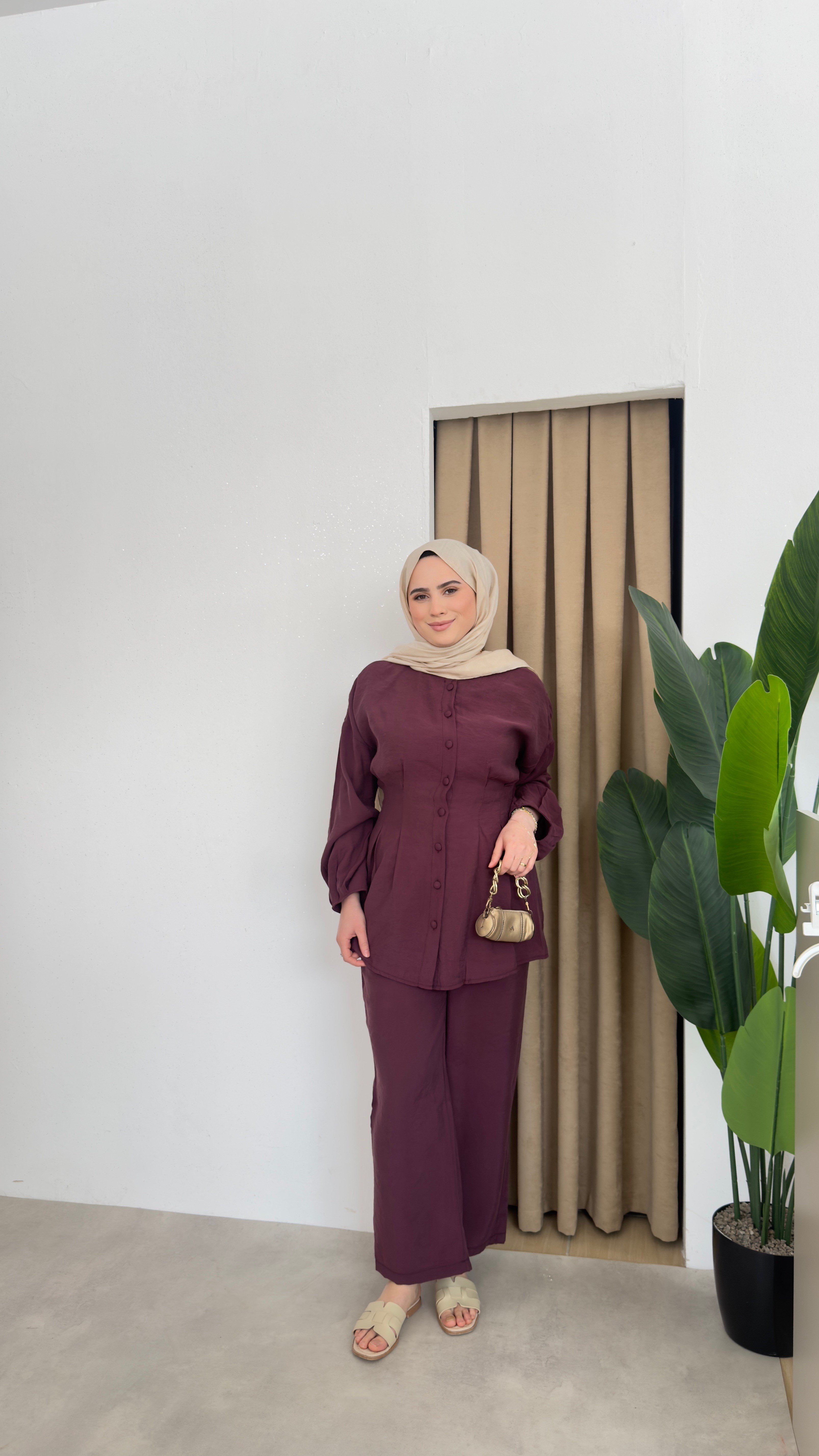 Belden Oturmalı Modal Takım - Bordo