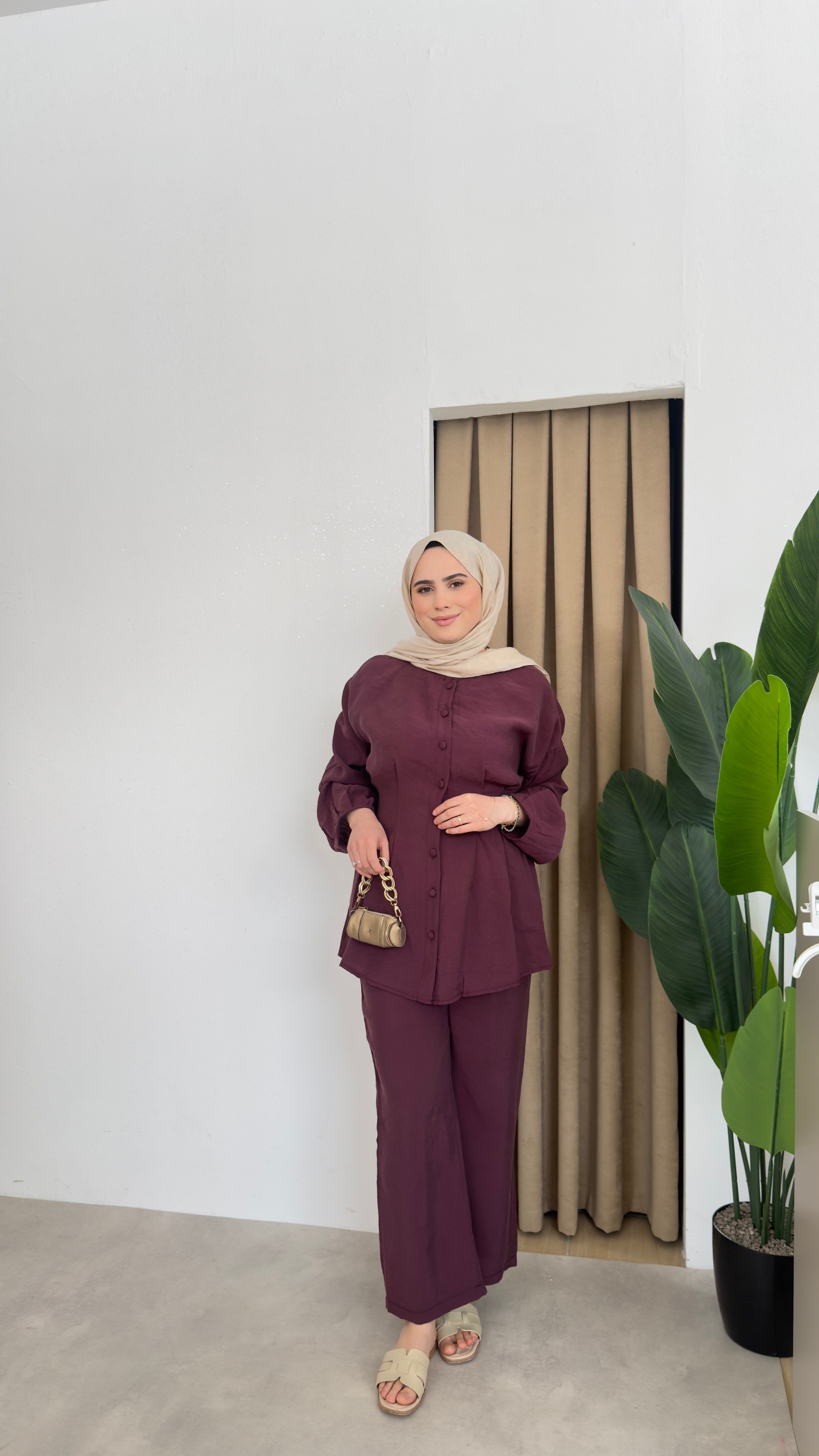 Belden Oturmalı Modal Takım - Bordo