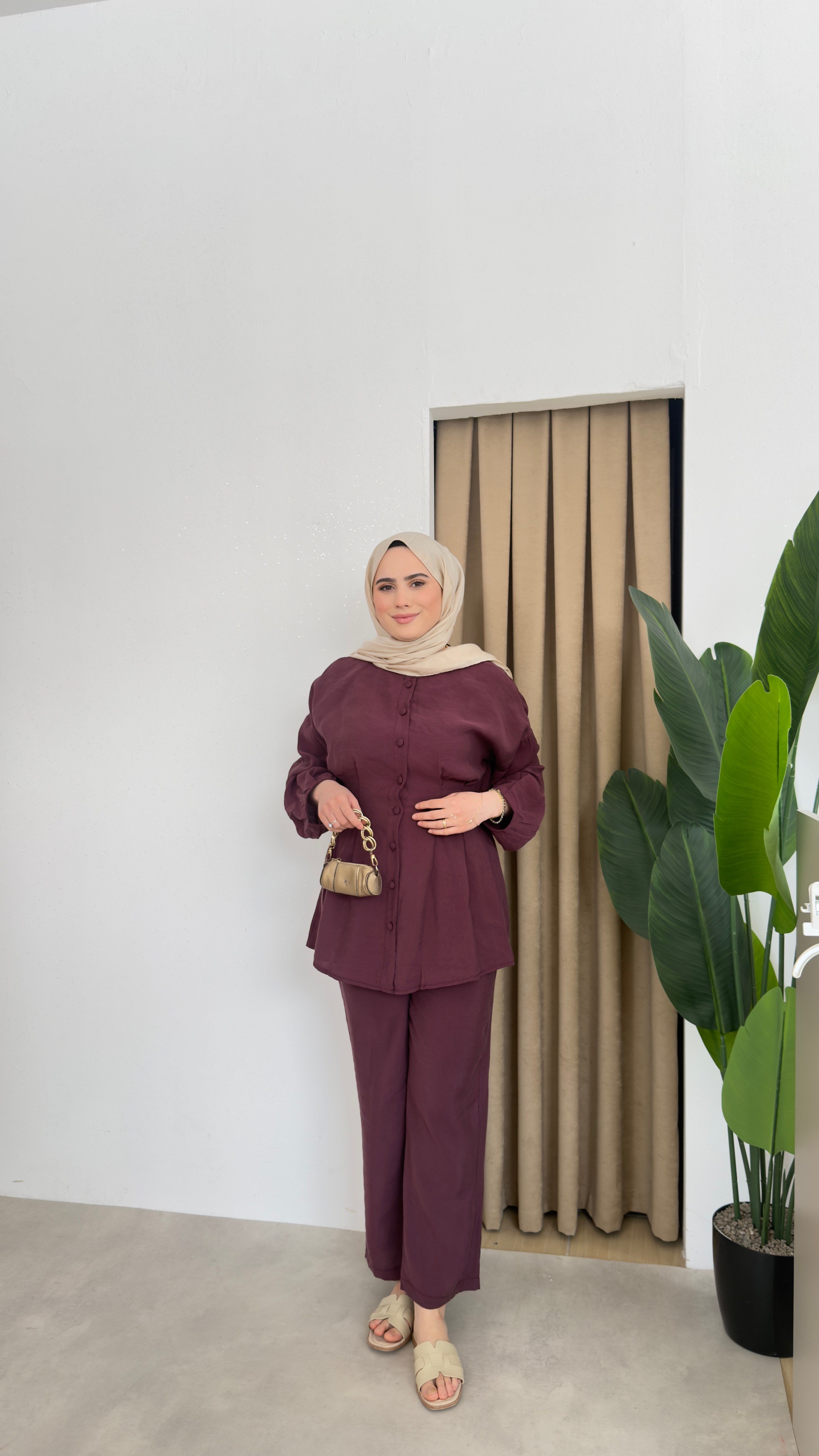 Belden Oturmalı Modal Takım - Bordo