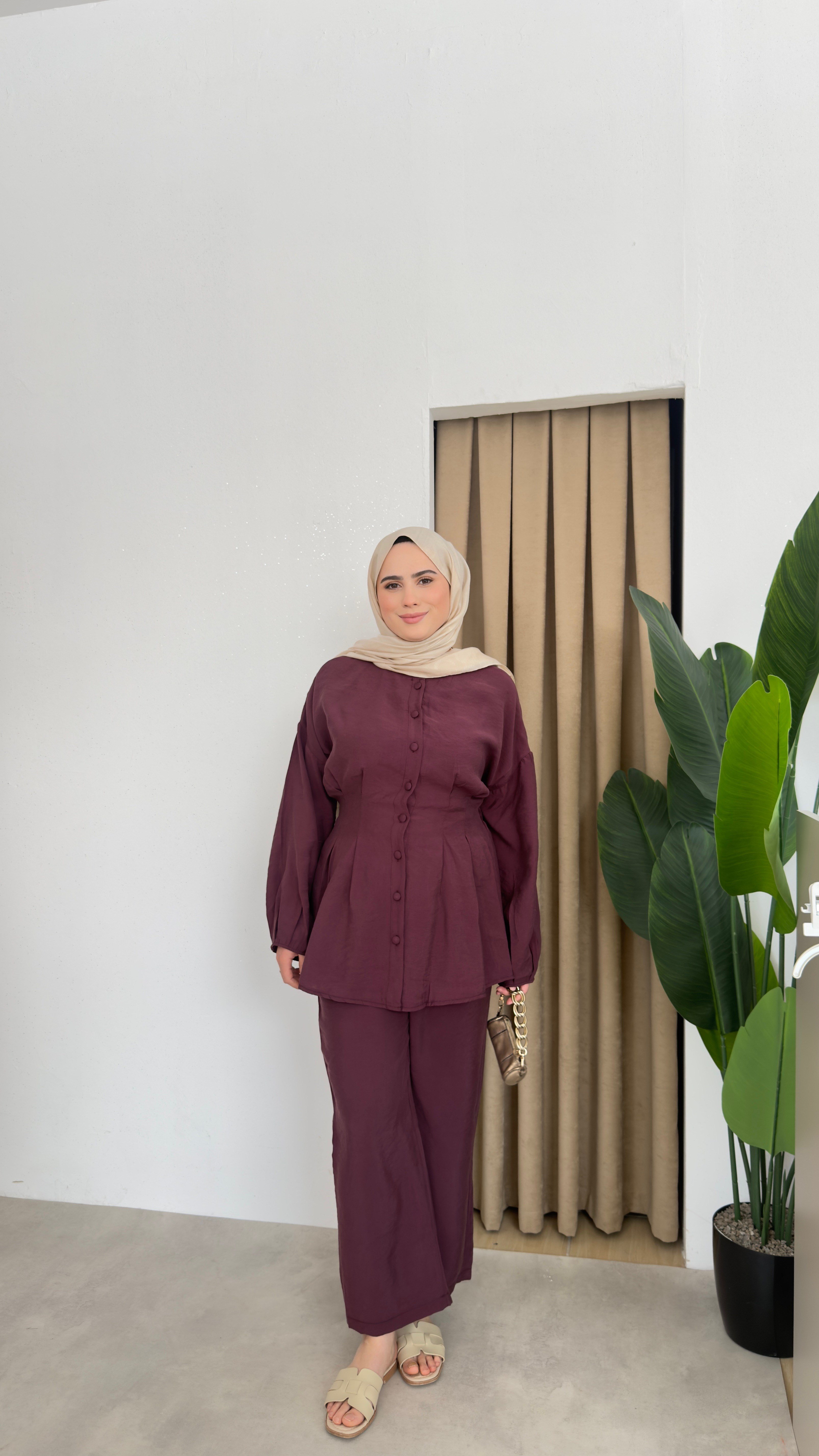 Belden Oturmalı Modal Takım - Bordo