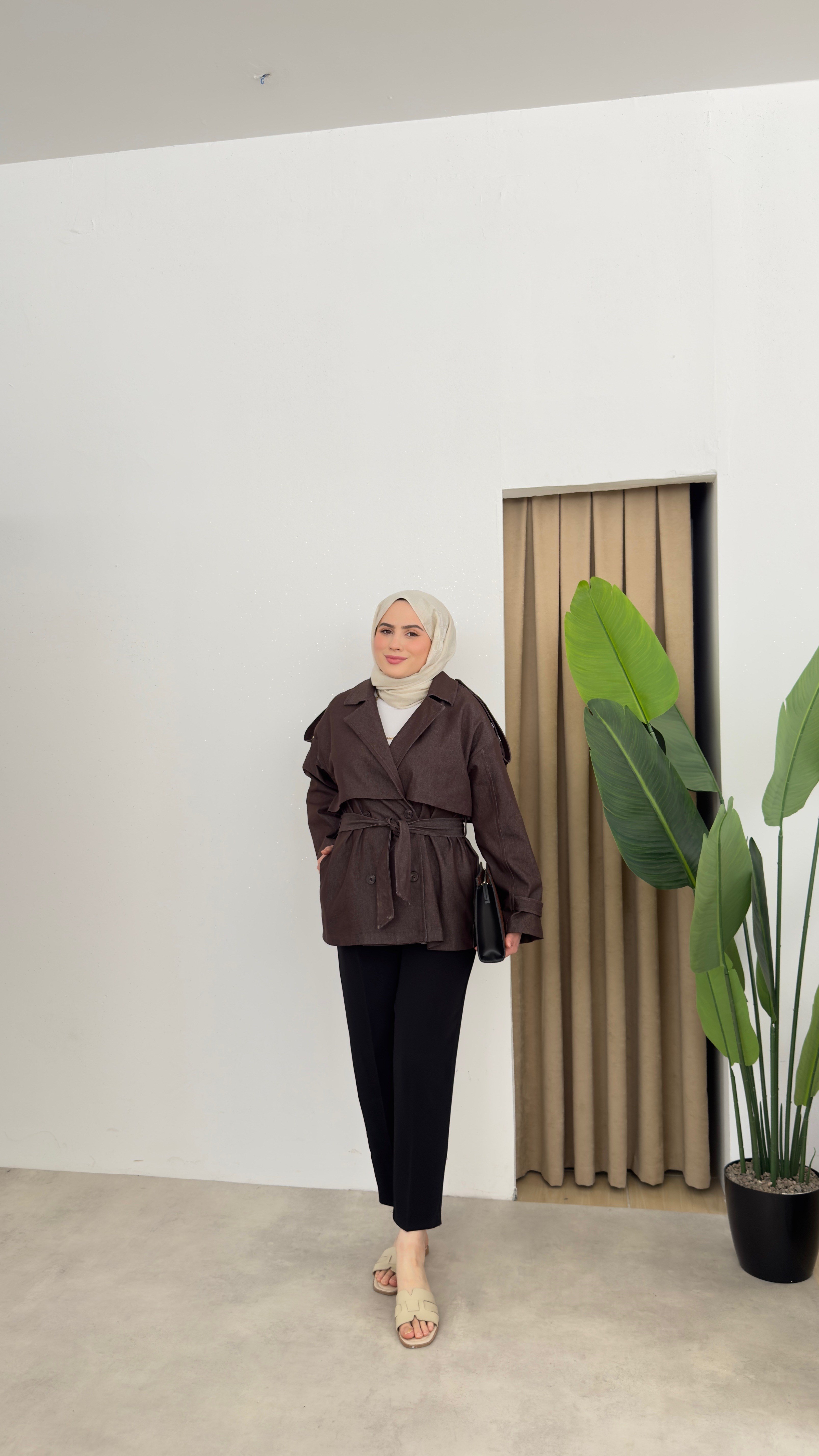 Kemer Detaylı Havuç Pantolon - Siyah