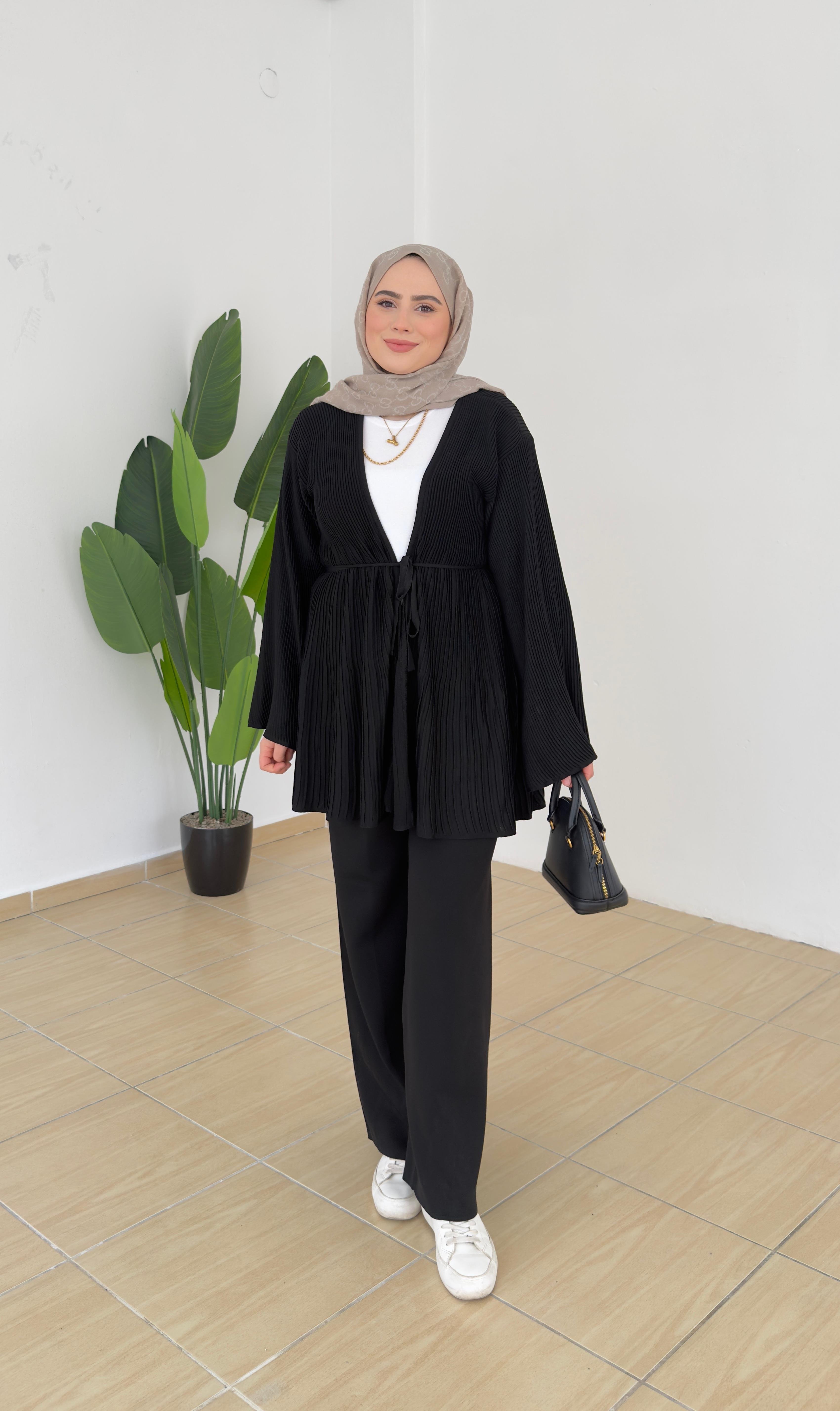 Triko Kimono Takım - Siyah