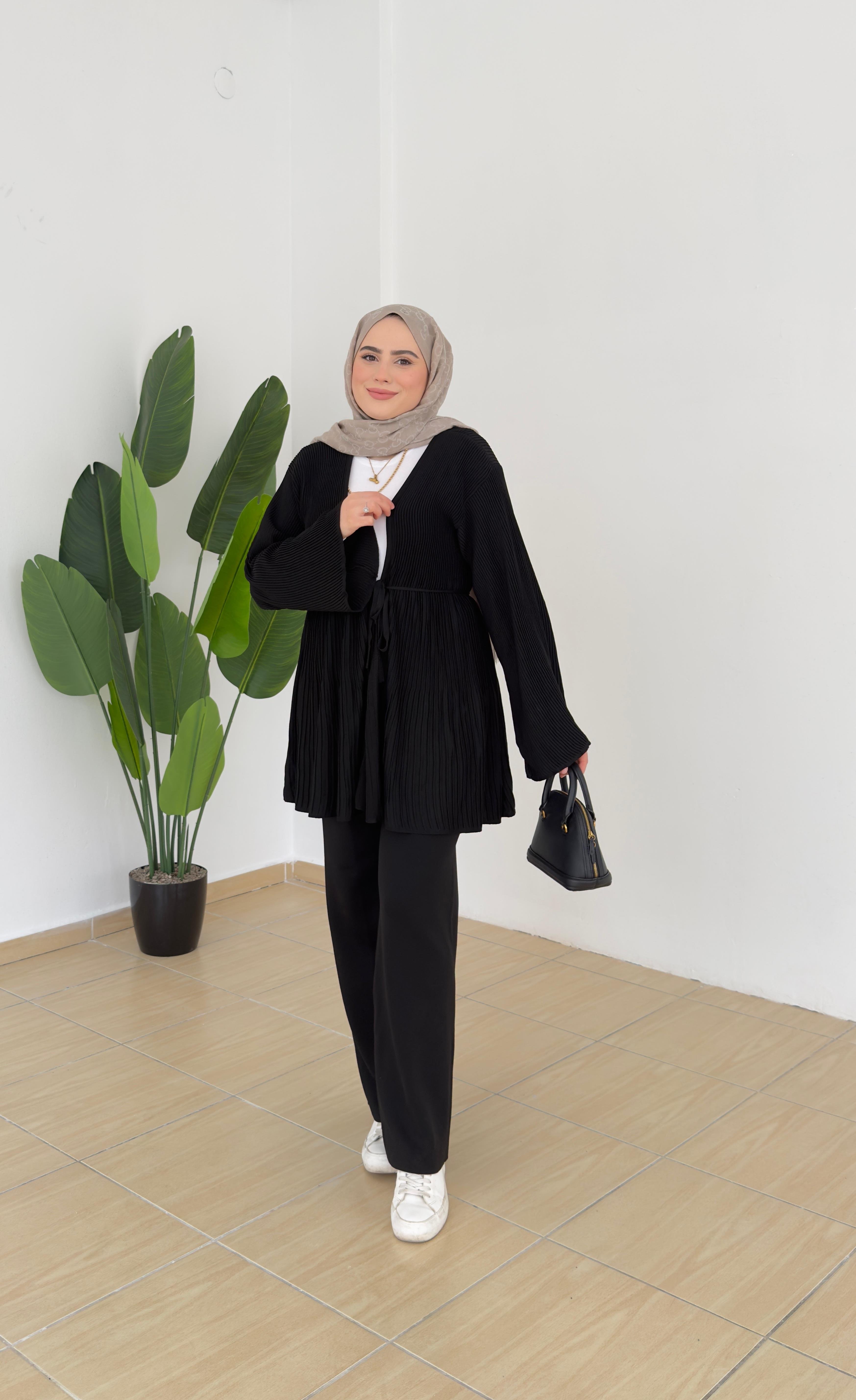 Triko Kimono Takım - Siyah