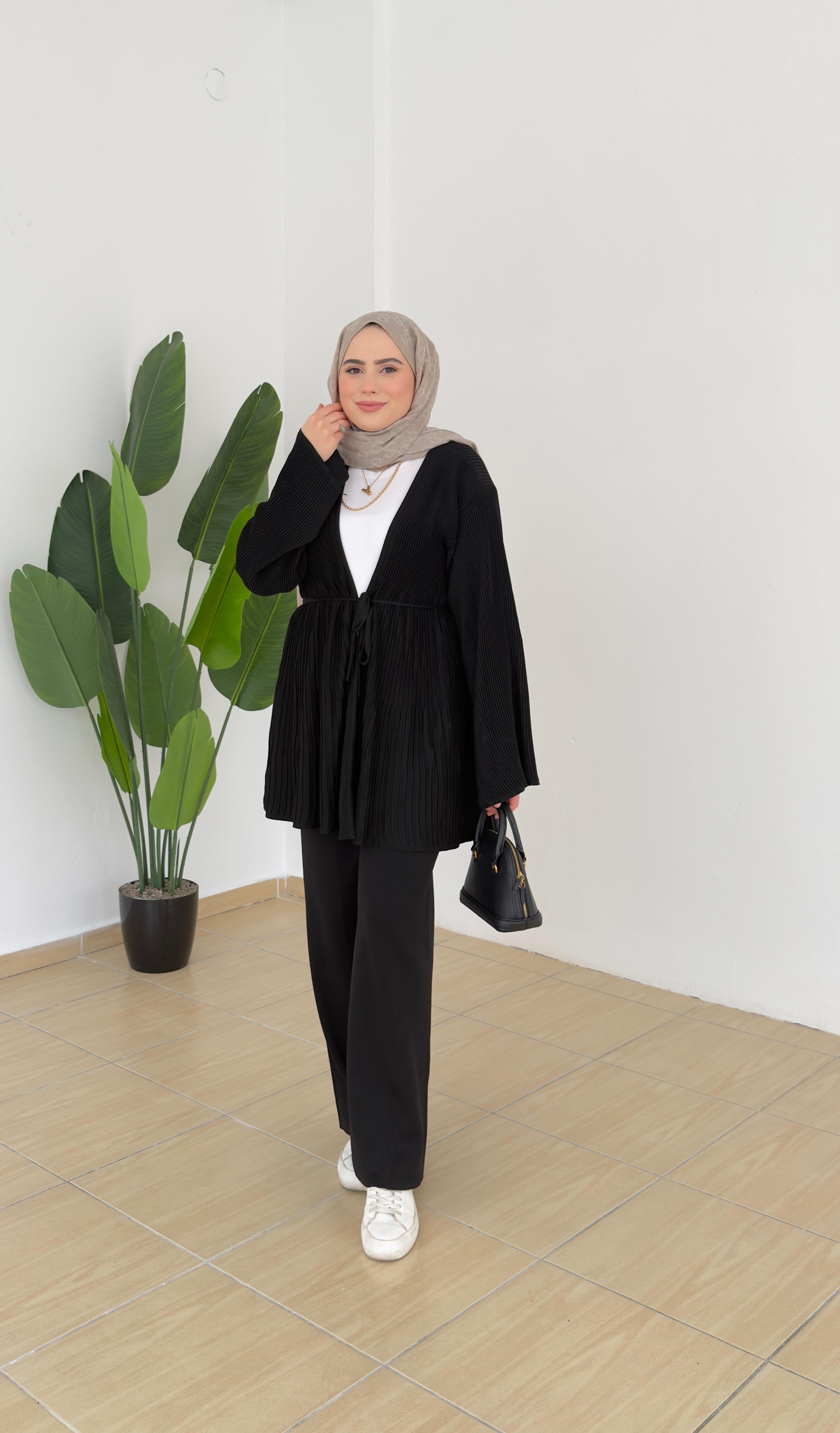 Triko Kimono Takım - Siyah