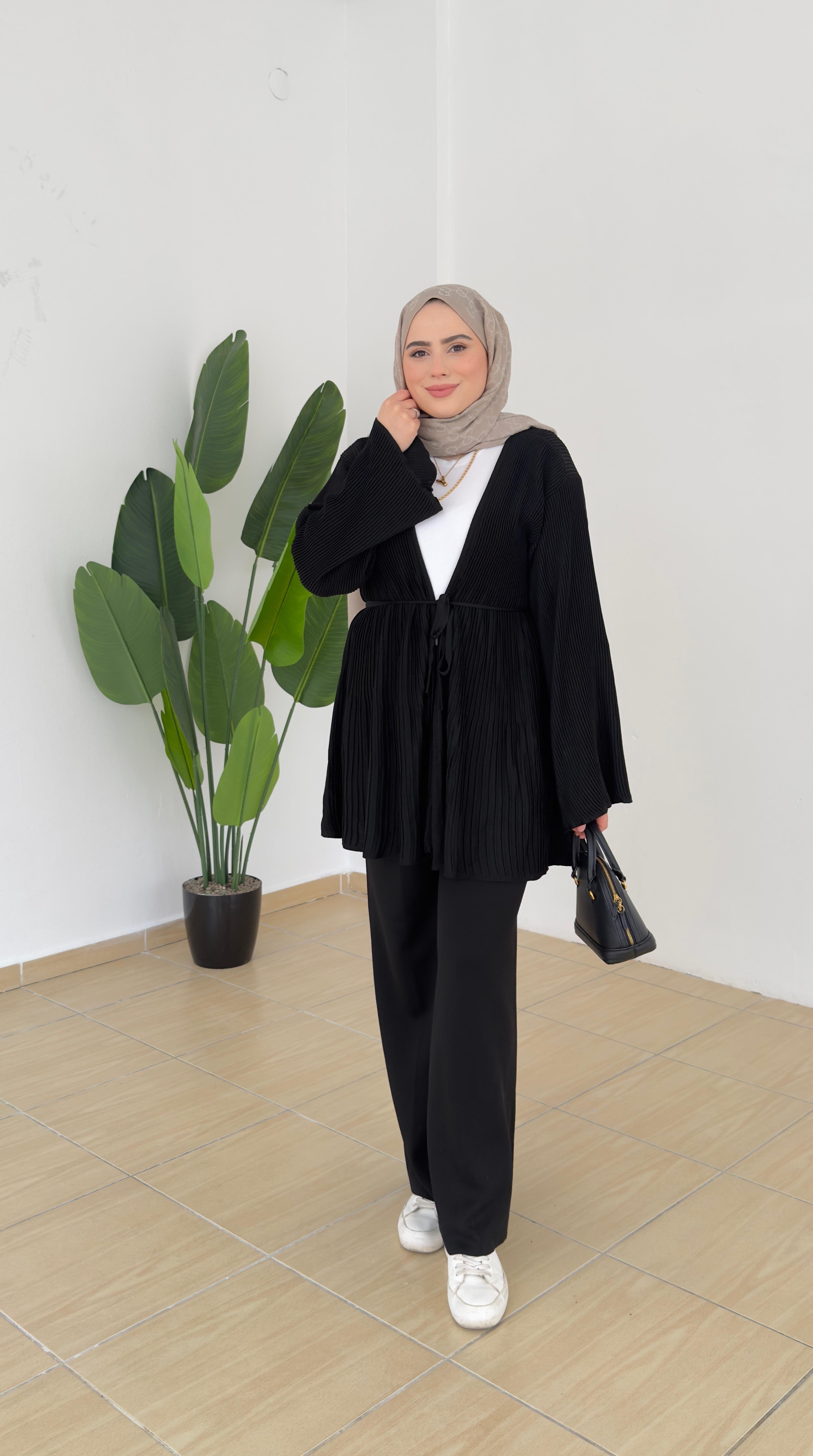Triko Kimono Takım - Siyah