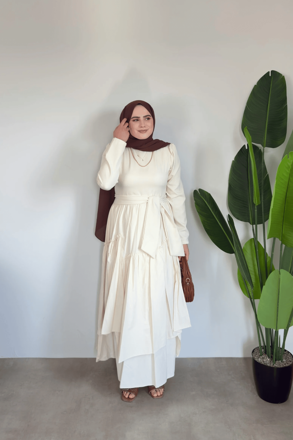 Vela Tasarım Elbise | Krem