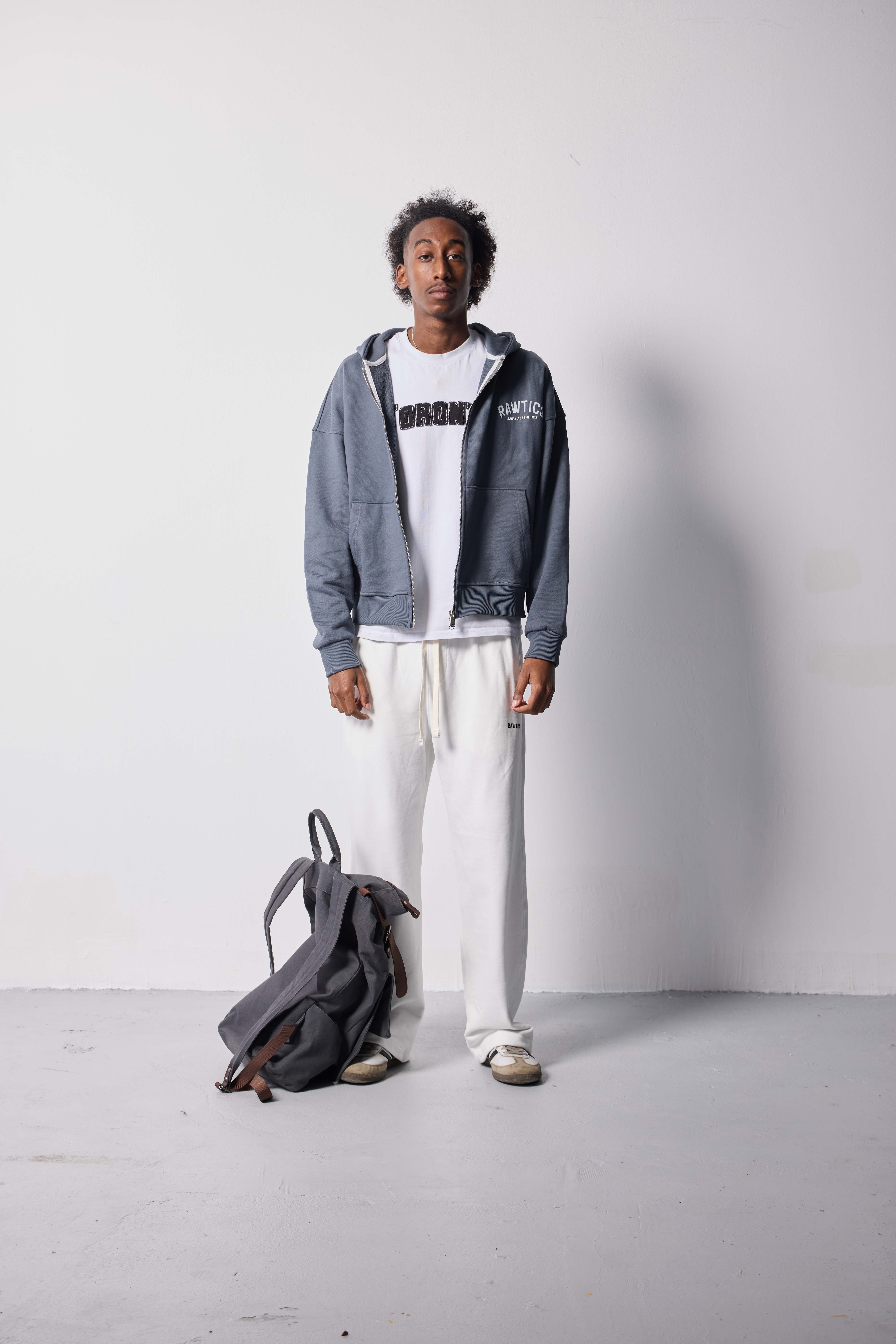 CROPPED FIT KAPÜŞONLU SWEATSHIRT Gri 