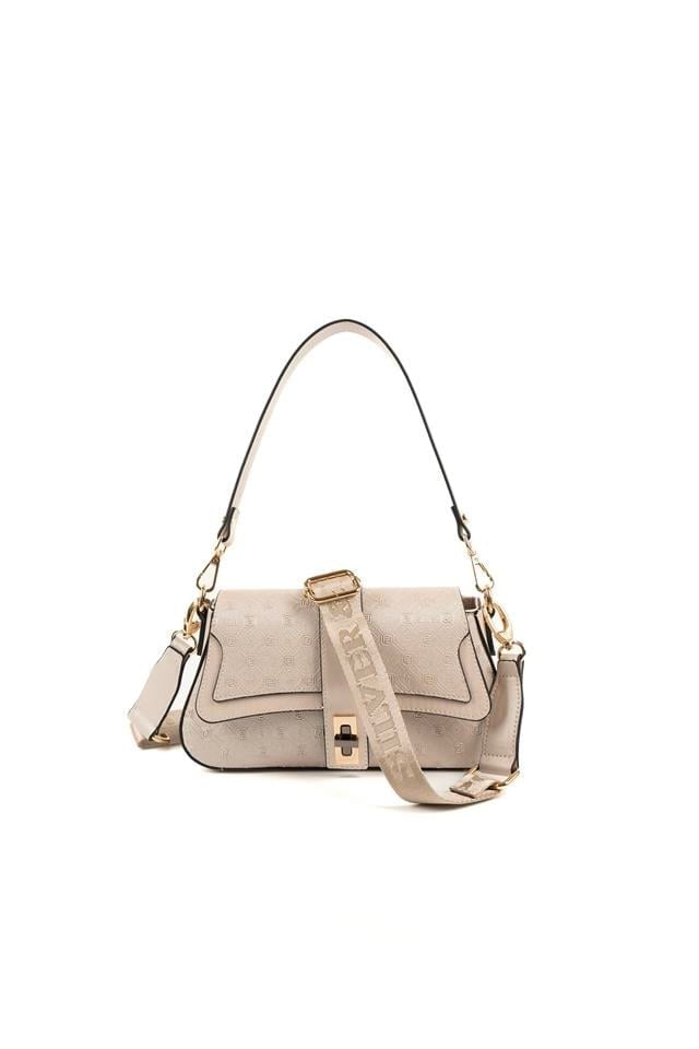 Silver & Polo SP1177 Kadın Omuz Çantası Logolu Bej-S.Bej