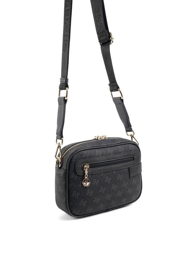 Silver & Polo SP1269 Kadın Çapraz Çanta Monogram Siyah