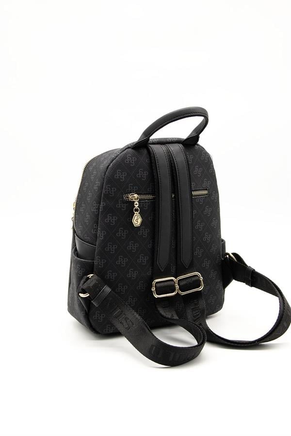 Silver & Polo SP906 Kadın Sırt Çantası Monogram Siyah