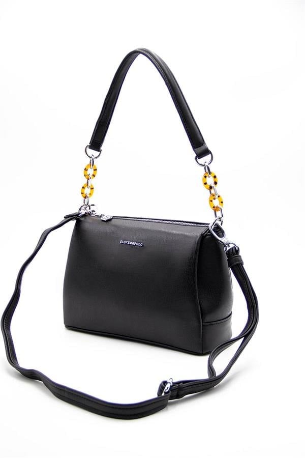 Silver & Polo SP910 Kadın Çapraz Çanta Düz Siyah