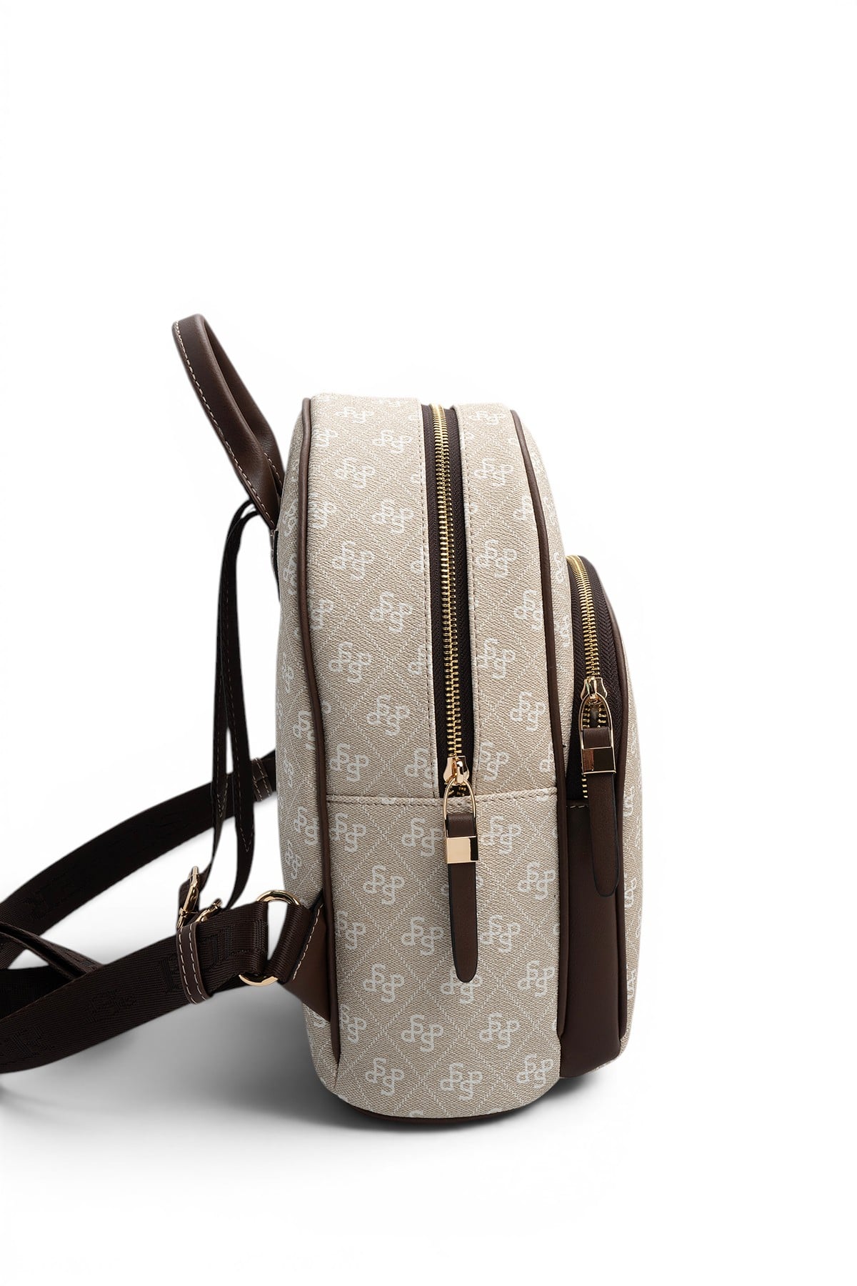 SP1062 Kadın Sırt Çantası Monogram Taş-Kahve