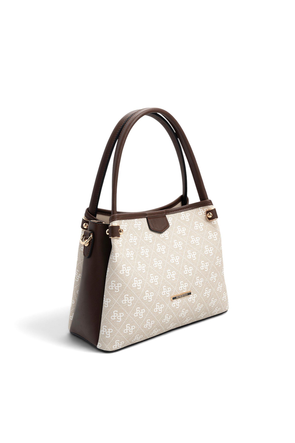 SP1254 Kadın El Çantası Monogram Taş-Kahve