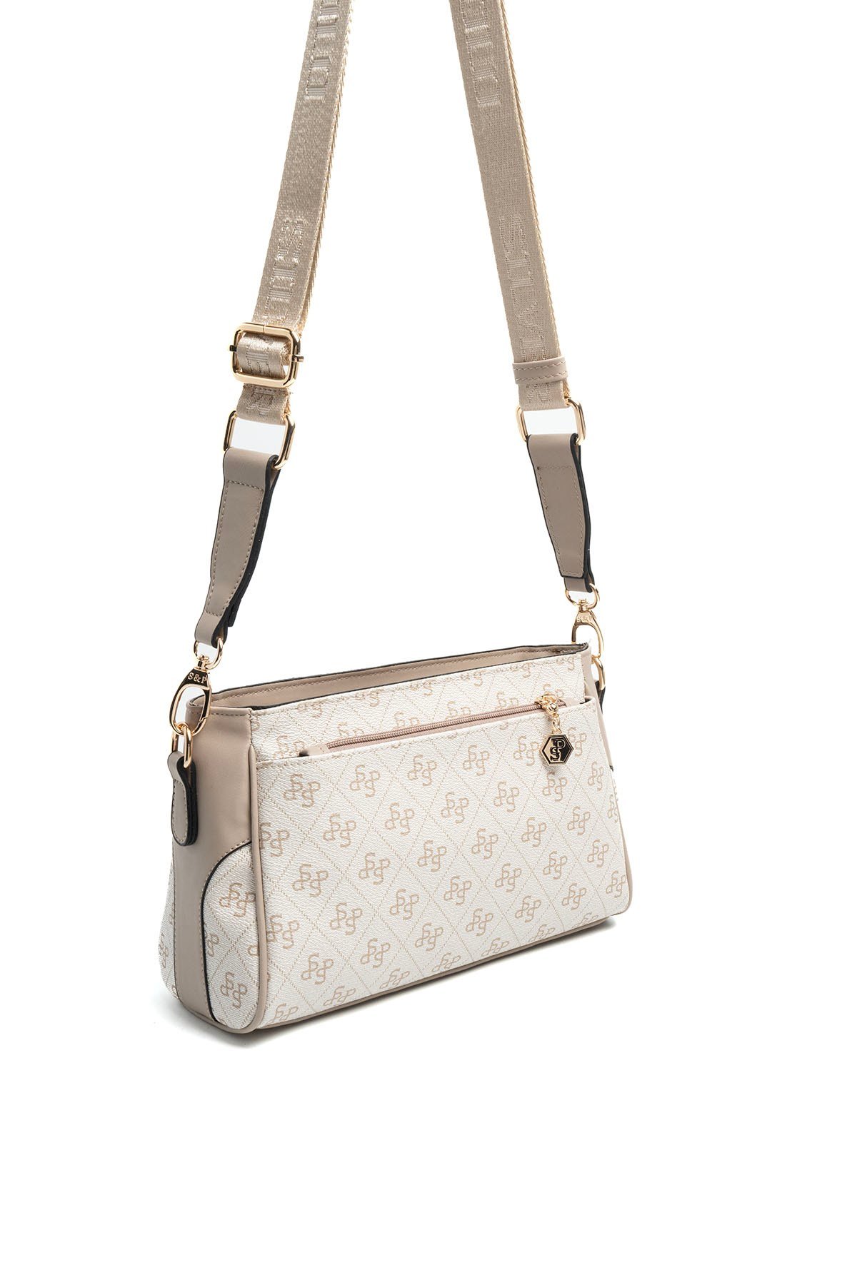 SP1273 Kadın Çapraz Çanta Monogram Bej-Kum