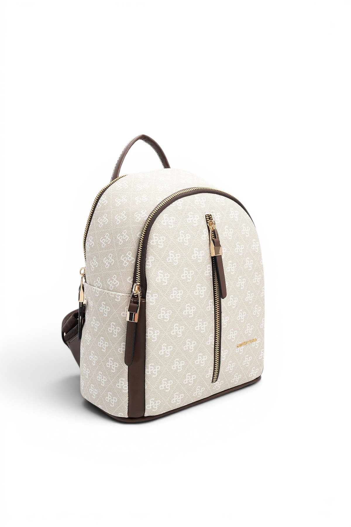 SP901 Kadın Sırt Çantası Monogram Taş-Kahve