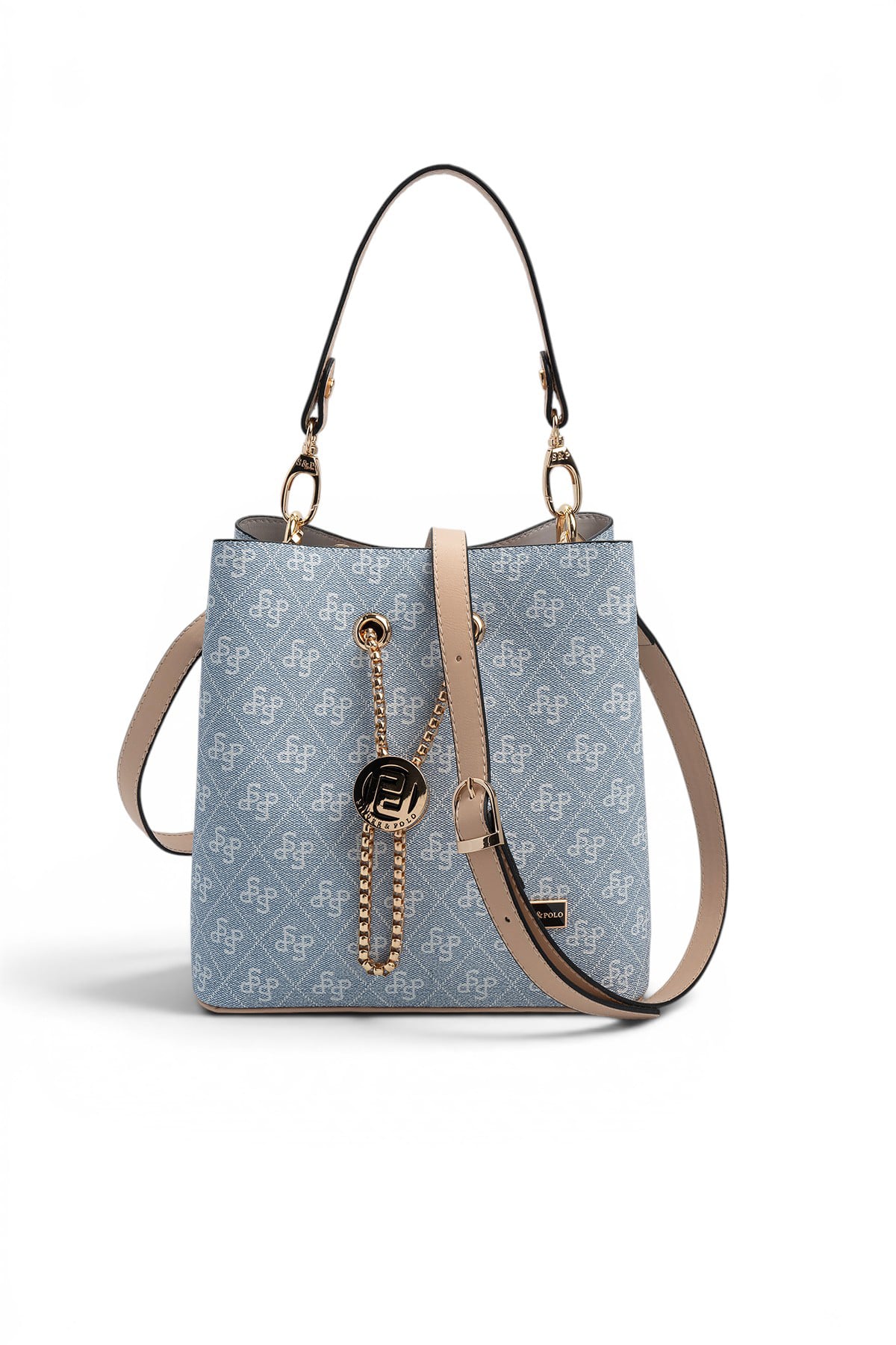 SP967 Kadın Çapraz Çanta Monogram Mavi-Ten