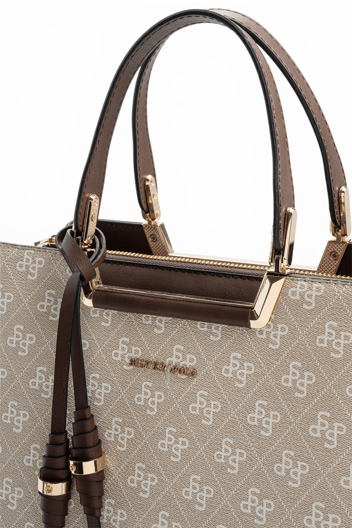 SP969 Kadın El Çantası Monogram Taş-Kahve