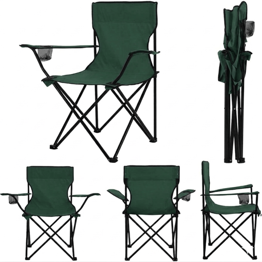 2 Sandalyeli Katlanır Kamp Masa Sandalye Seti 60x45 cm 3 Parça