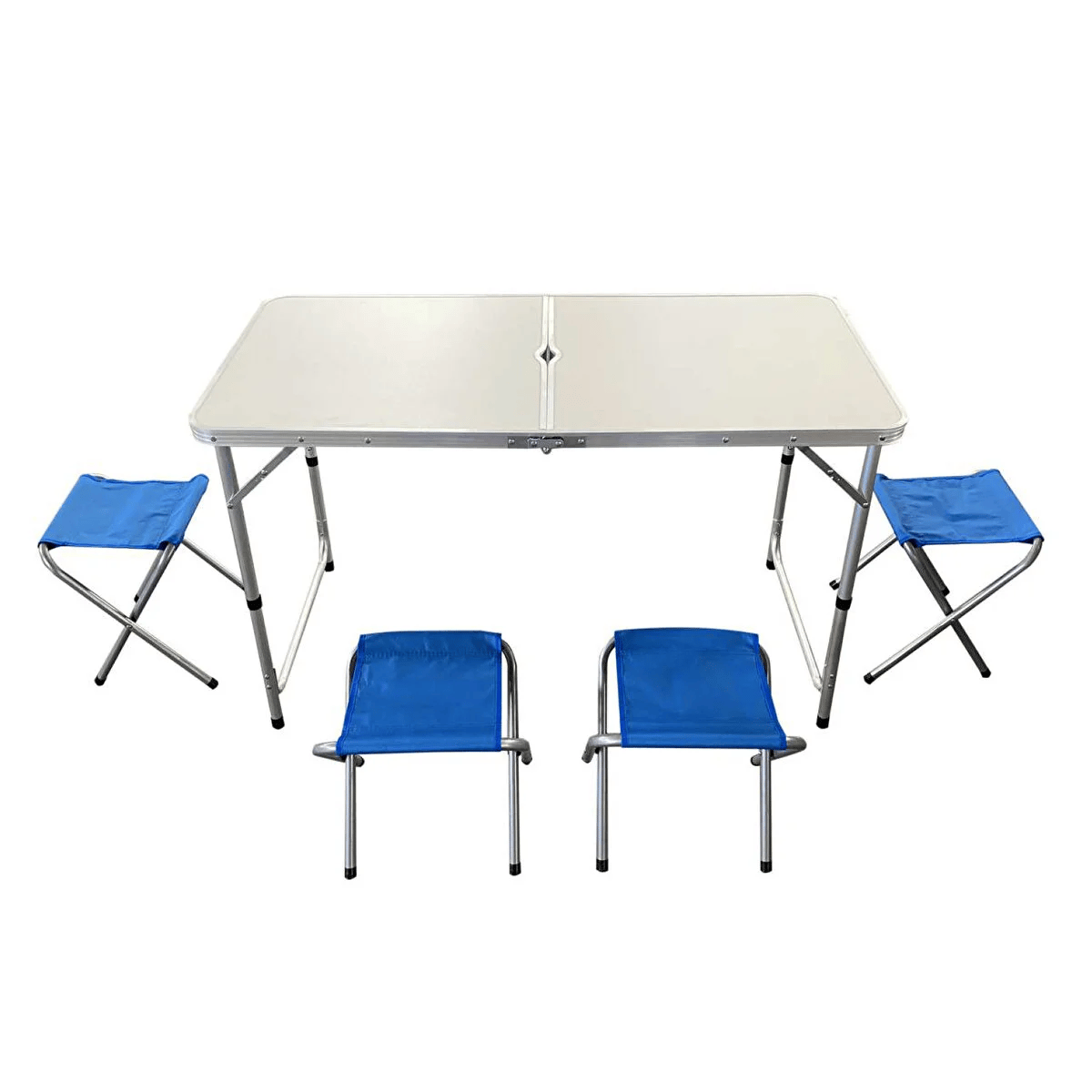 Basic 4 Tabureli Kamp Seti – Katlanabilir Kamp Tabure Seti