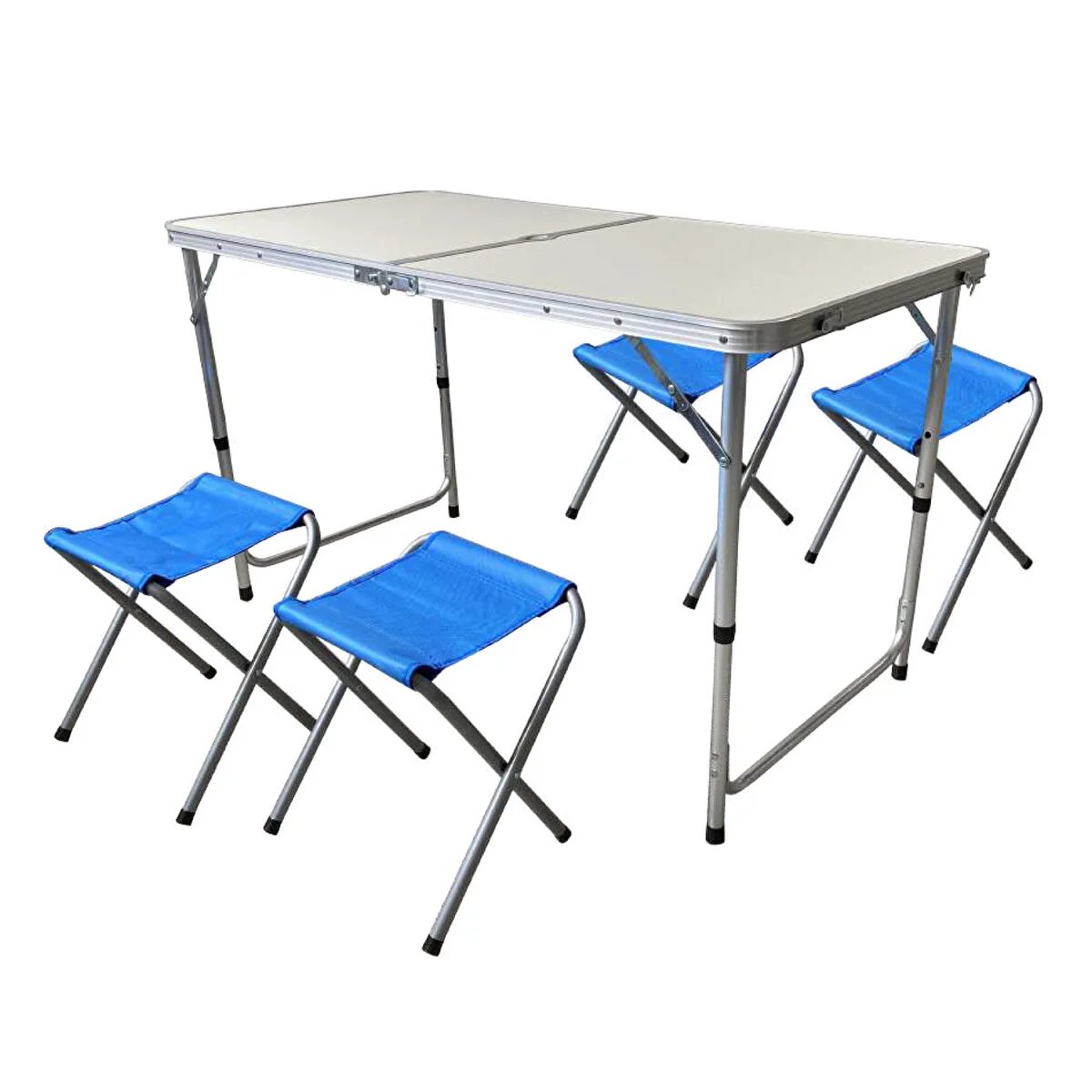 Basic 4 Tabureli Kamp Seti – Katlanabilir Kamp Tabure Seti