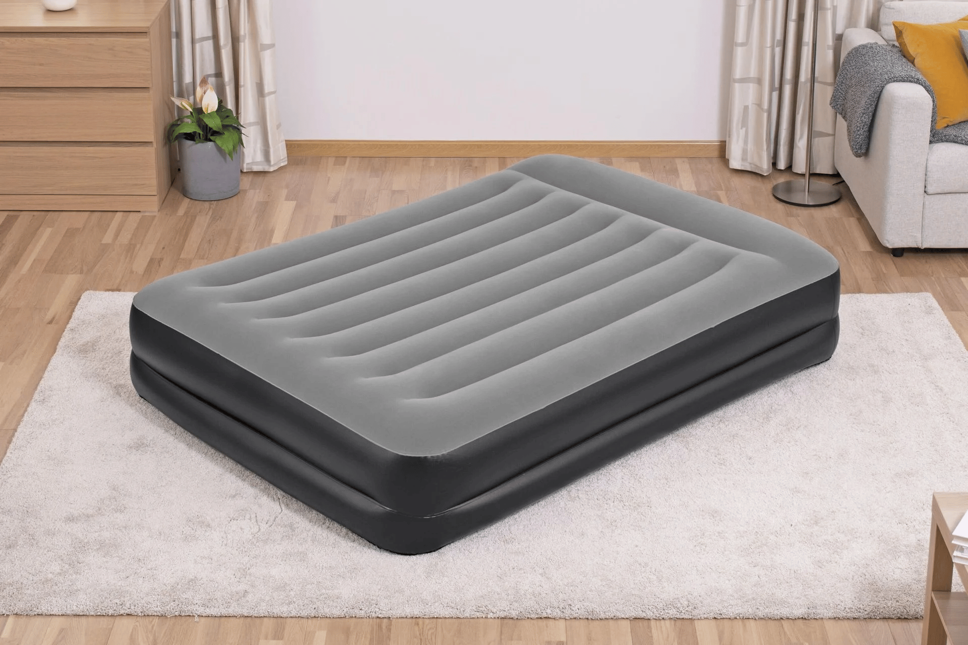 Bestway 67403 Çift Kişilik Şişme Yatak + Pompa – Ev ve Kamp Yatağı