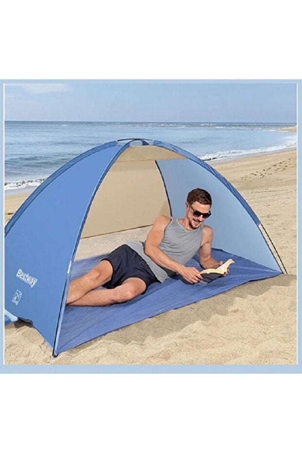 Bestway Pavillo 2 Kişilik Plaj Çadırı Mavi – 200 x 120 x 95 cm, Taşıma Çantalı Yazlık Gölgelik Çadır