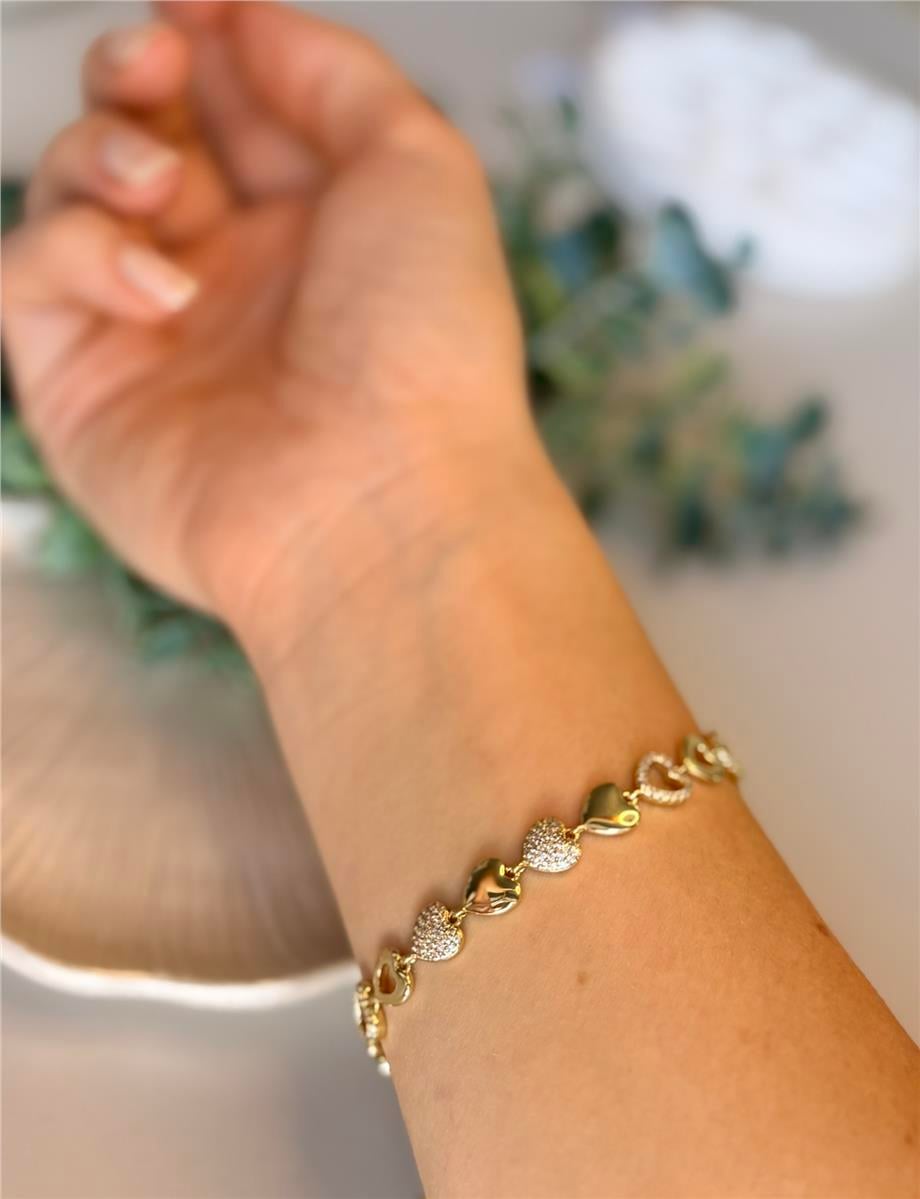 14K Kalp Yolu Xuping Bileklik