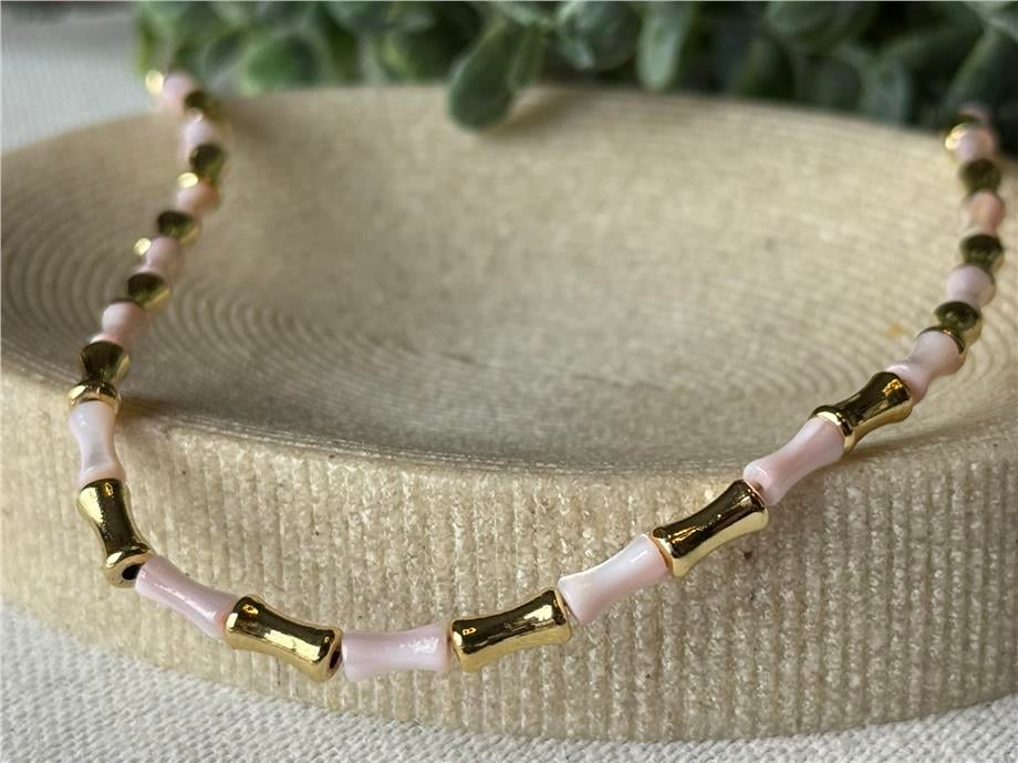 Kemik Model Pembe Kolye  