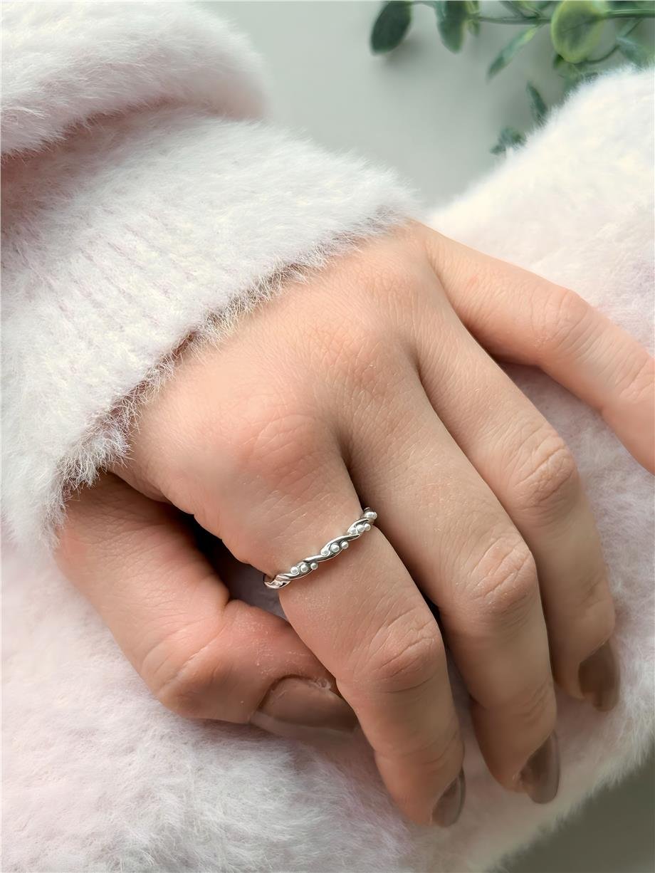 Mini inci silver yüzük