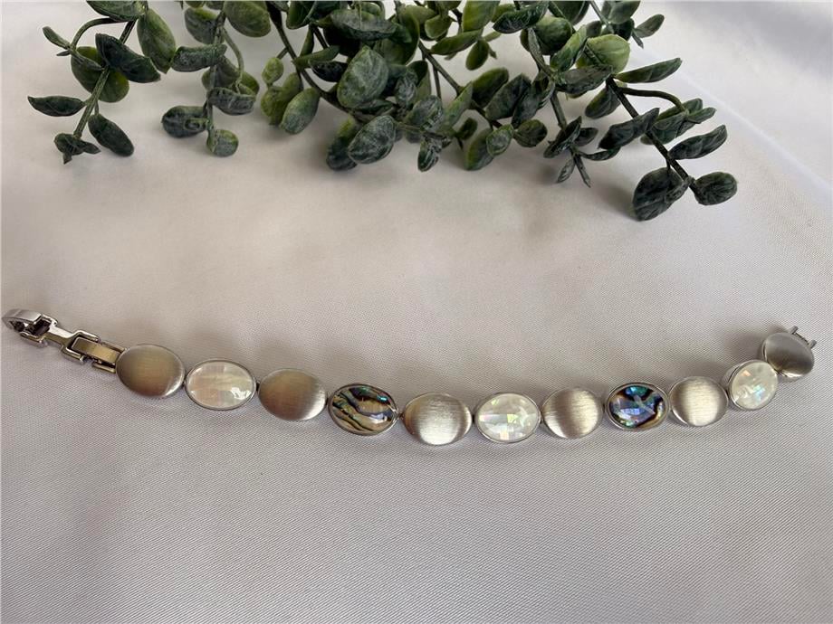 Özel seri beyaz Sedefli Silver bileklik