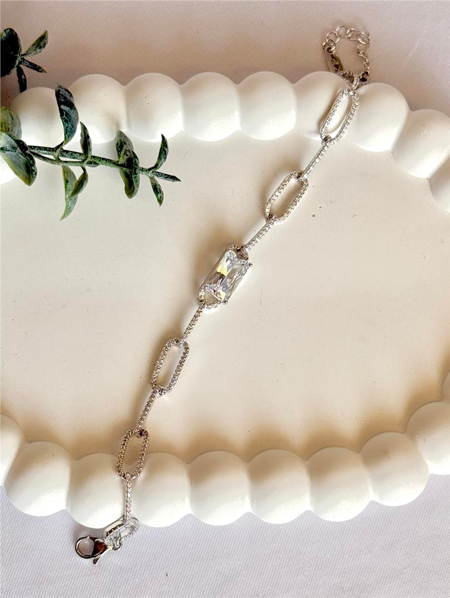 silver ataç baget taş xuping bileklik 