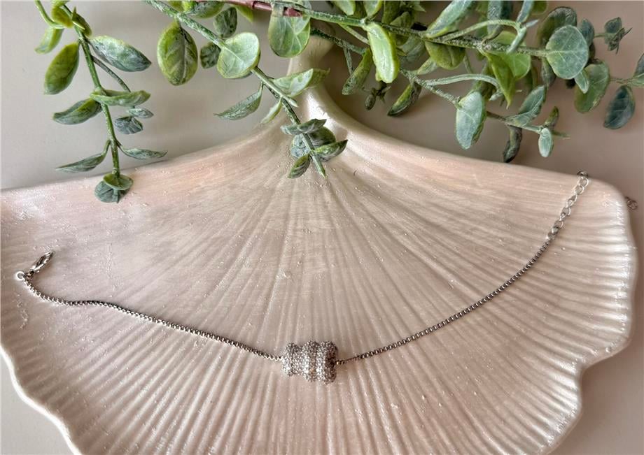 Silver zirkon taşlı ayıcık bileklik