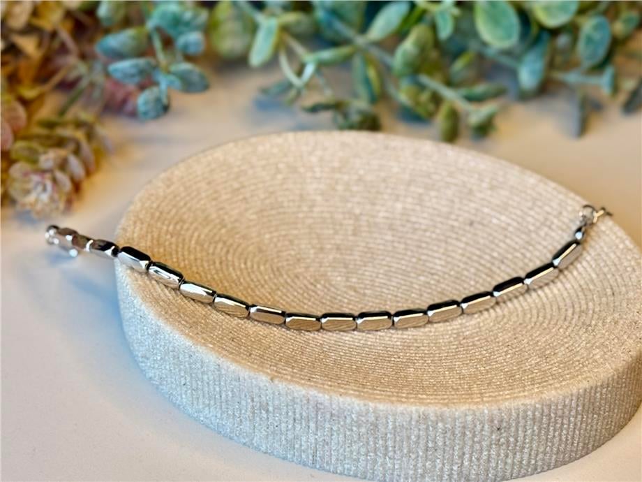 Unisex Taşsız Silver Bileklik
