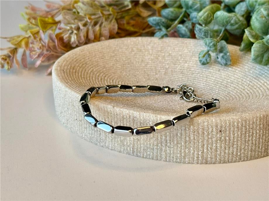 Unisex Taşsız Silver Bileklik