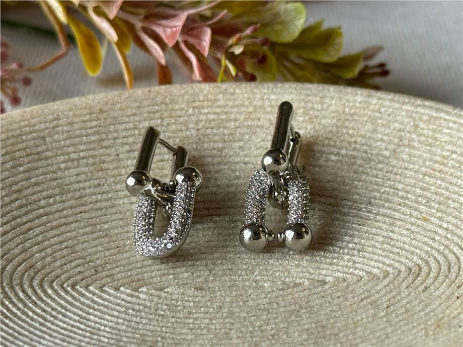 Zirkon Taşlı Marka Model Silver Küpe