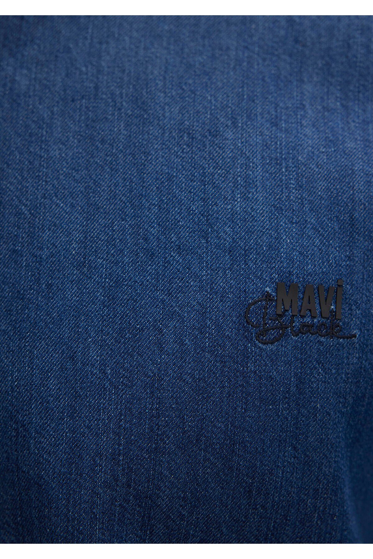 Roy Lux Black Koyu Indigo Mavisi Jean Gömlek Slim Fit / Dar Kesim 0210496-90767