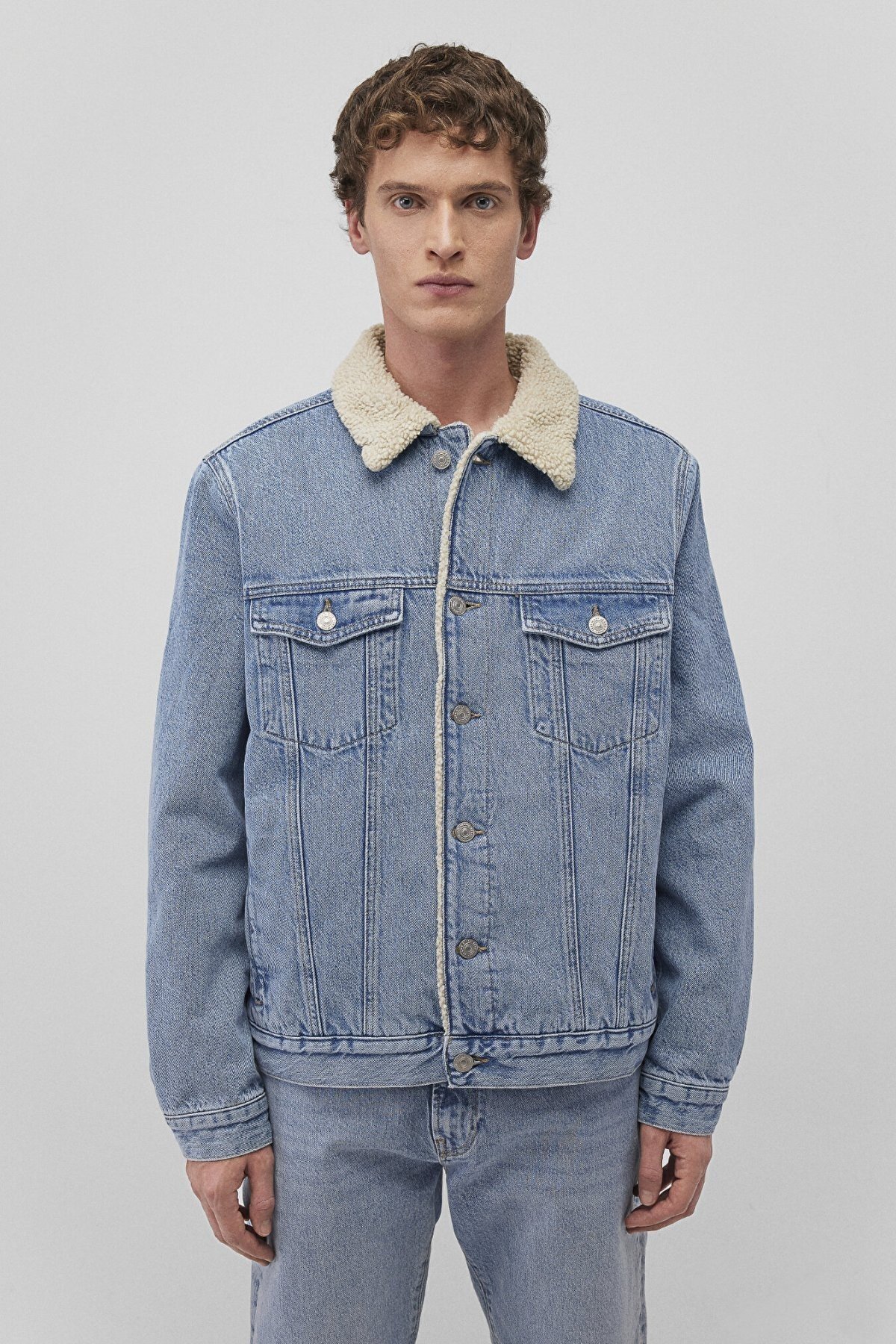 ZANDER Sky Blue Sherpa Denim