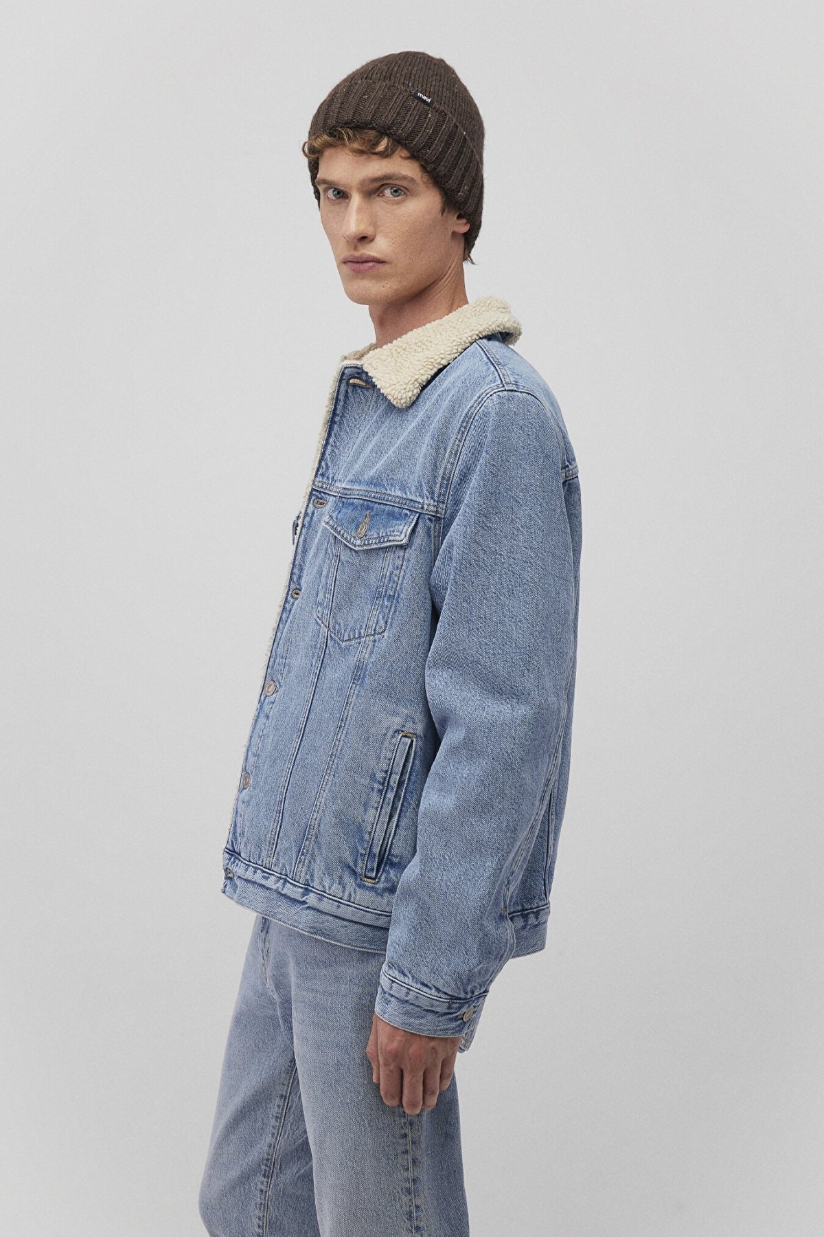 ZANDER Sky Blue Sherpa Denim