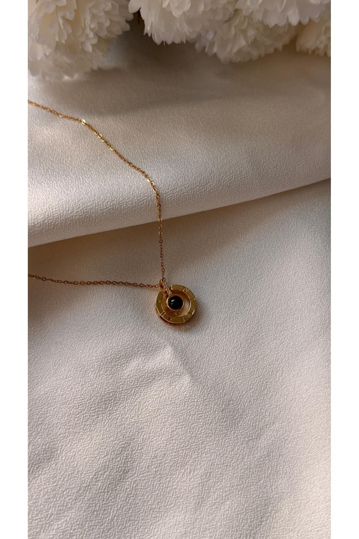 Çelik 100 Dilde Seni Seviyorum Kolye