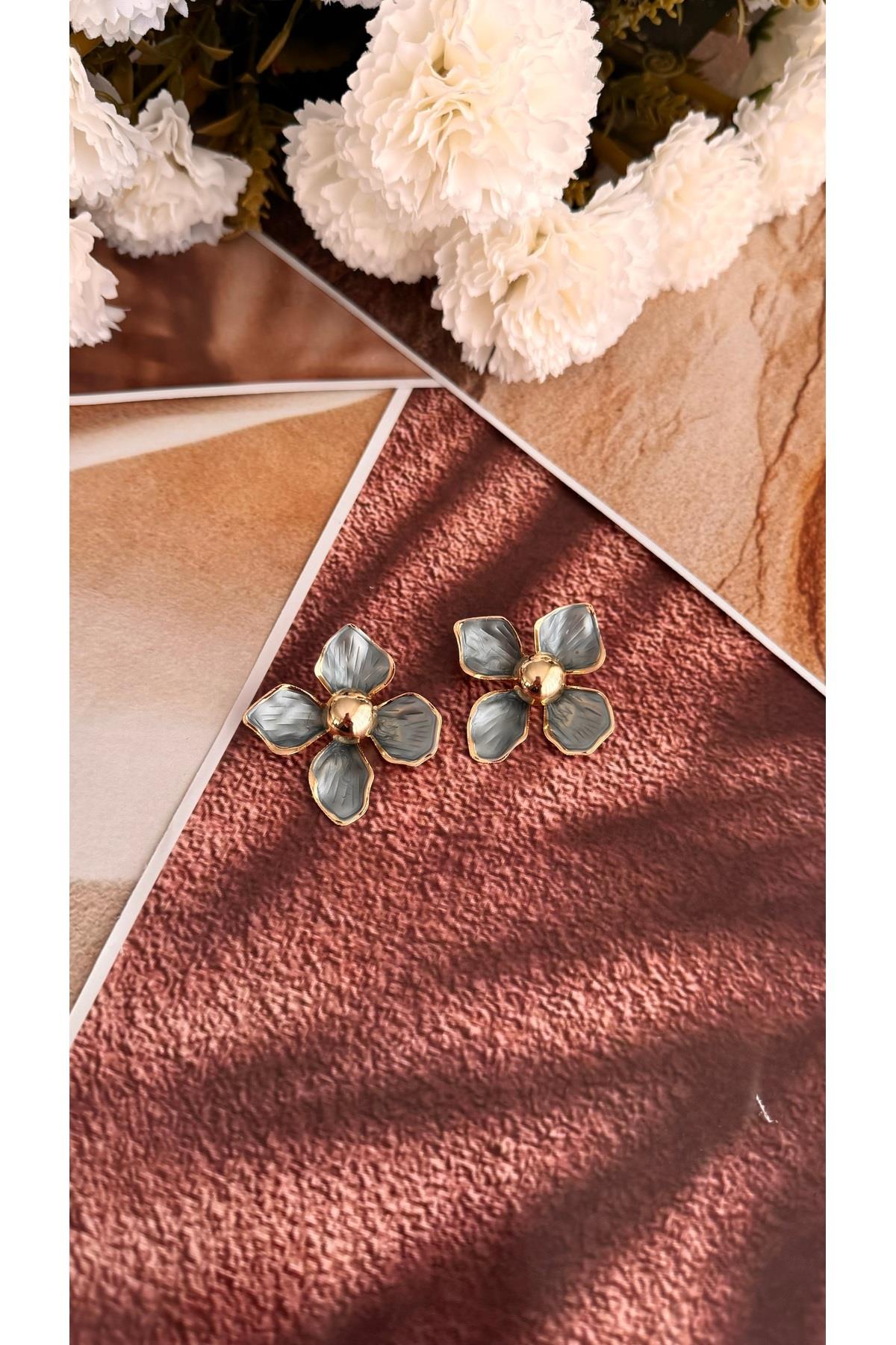 Çiçek pinterest küpe