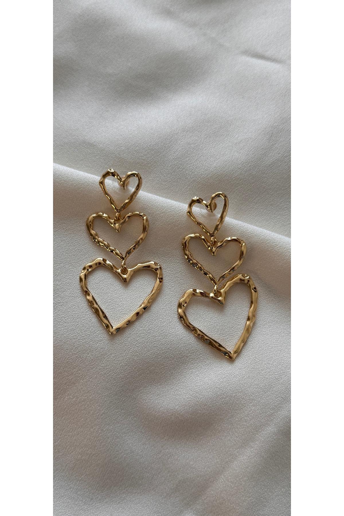 Gold kalpli sallantılı küpe